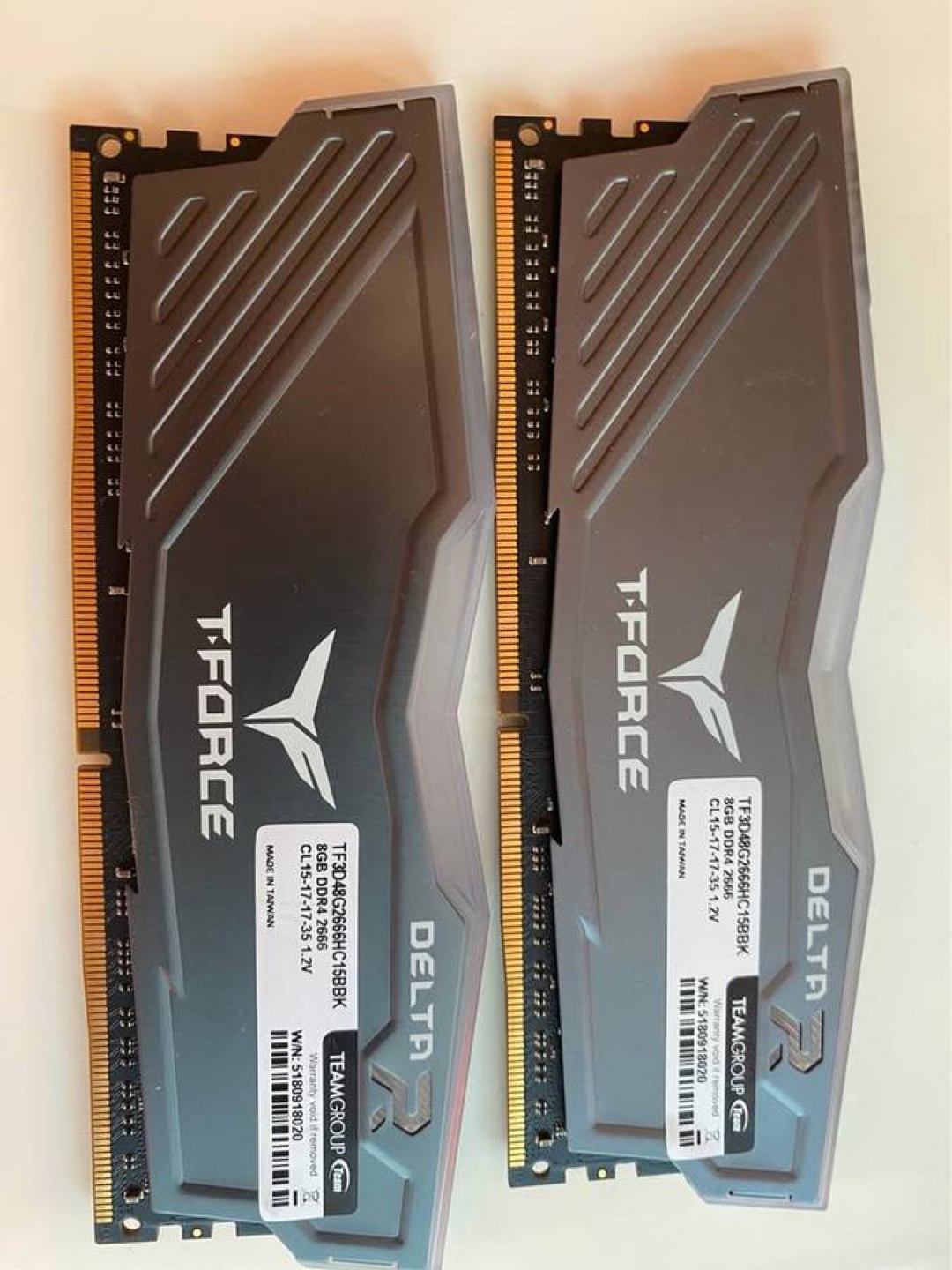 TeamGroup T-Force Dual Channel 16GB Delta RGB 2666mhz DDR4 RAM