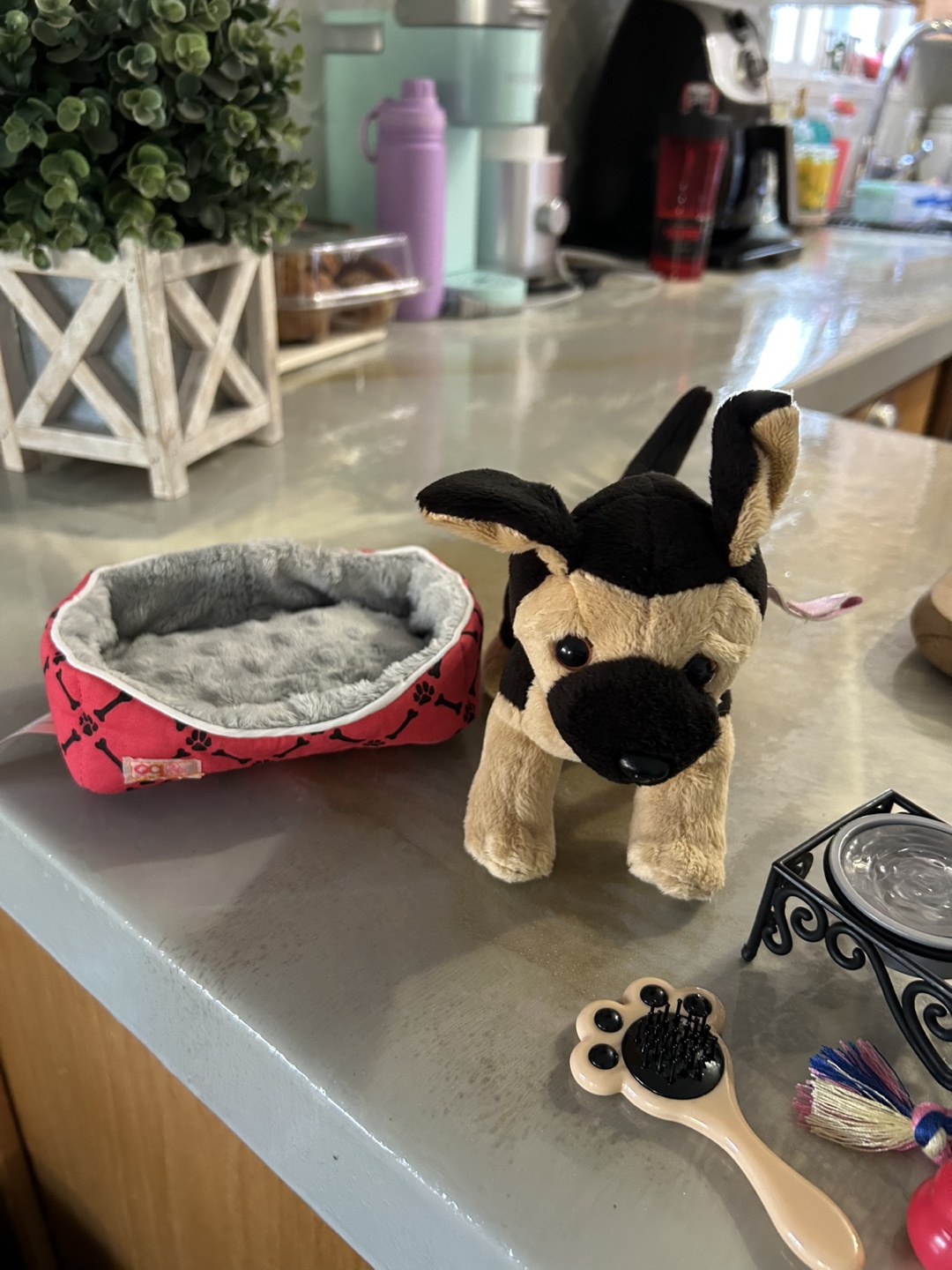 Adorable German Shepherd Puppy Play Set with Accessories - photo 2