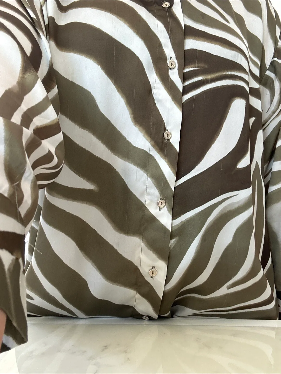 Women's Zebra Print Blouse "🧡" image indicator(2)