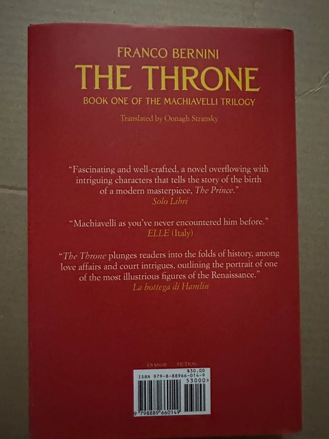 The Throne by Franco Bernini - Book One of the Machiavelli image indicator(2)