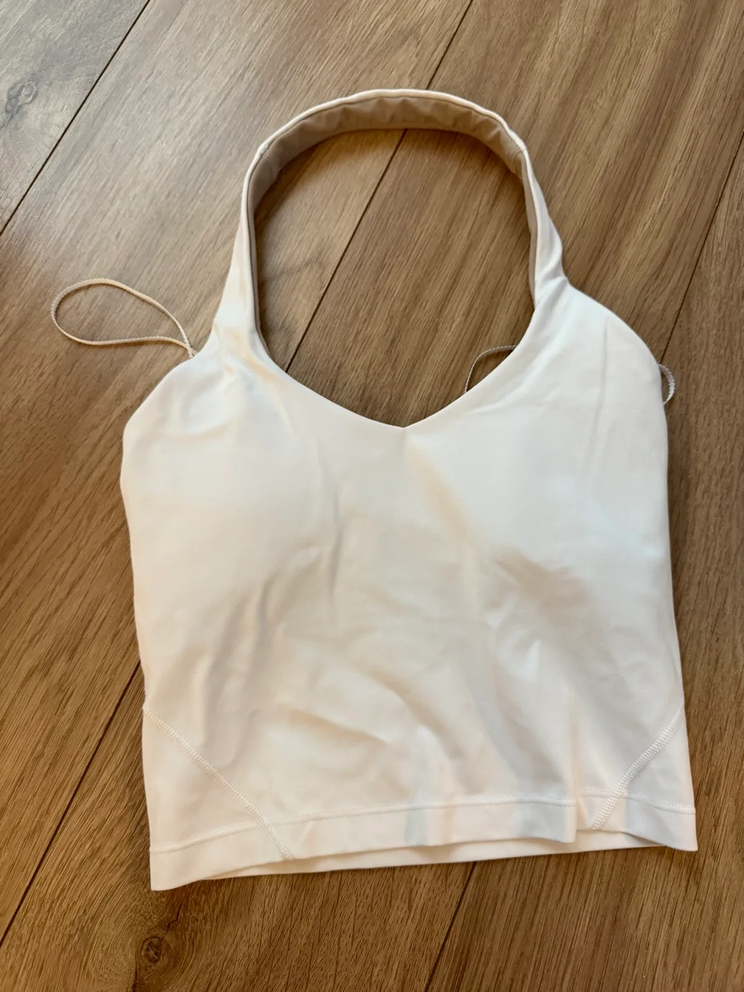 Lululemon White Halter Crop Top Size 0 thumbnail