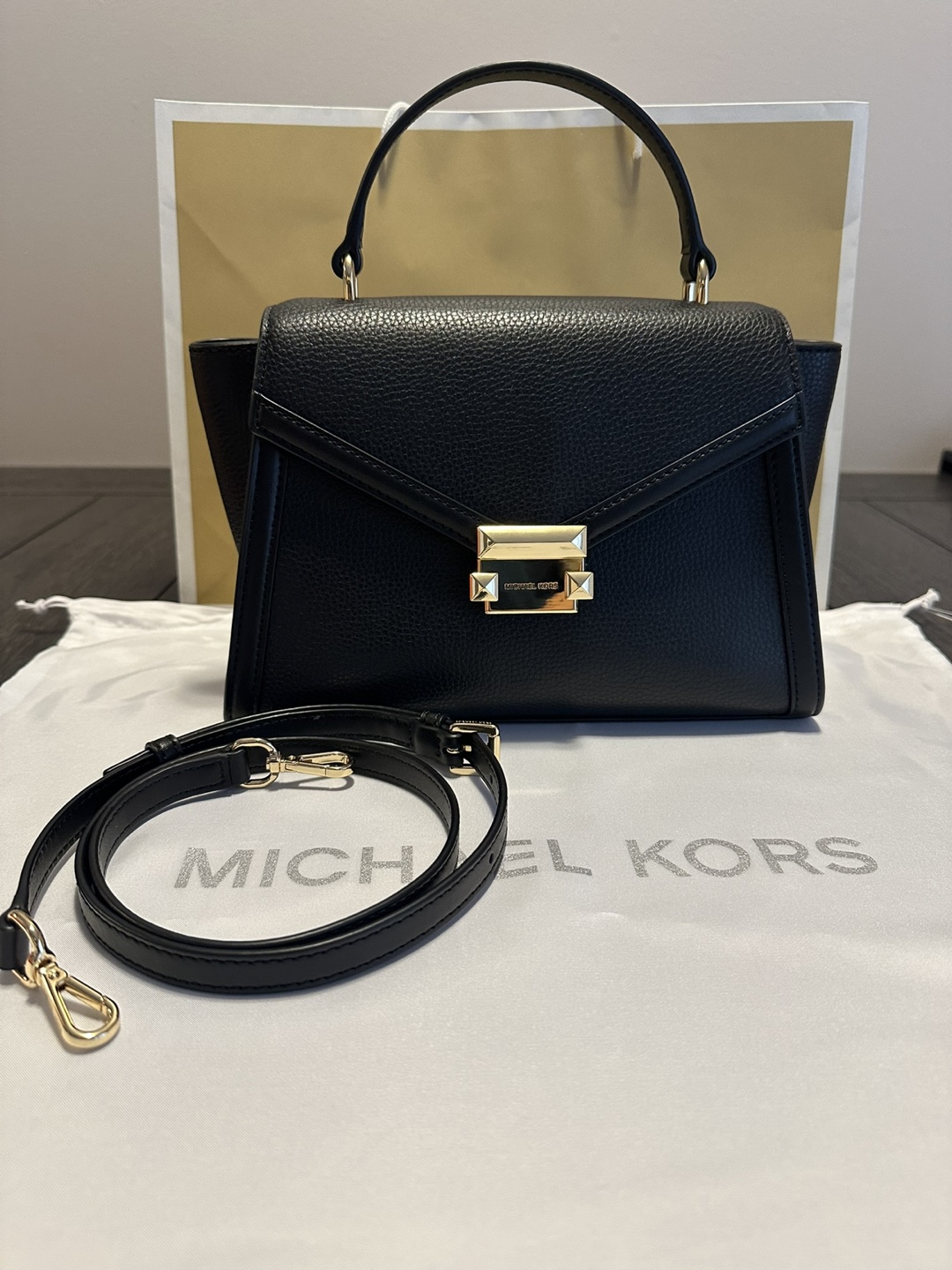 Michael Kors Black Leather Handbag