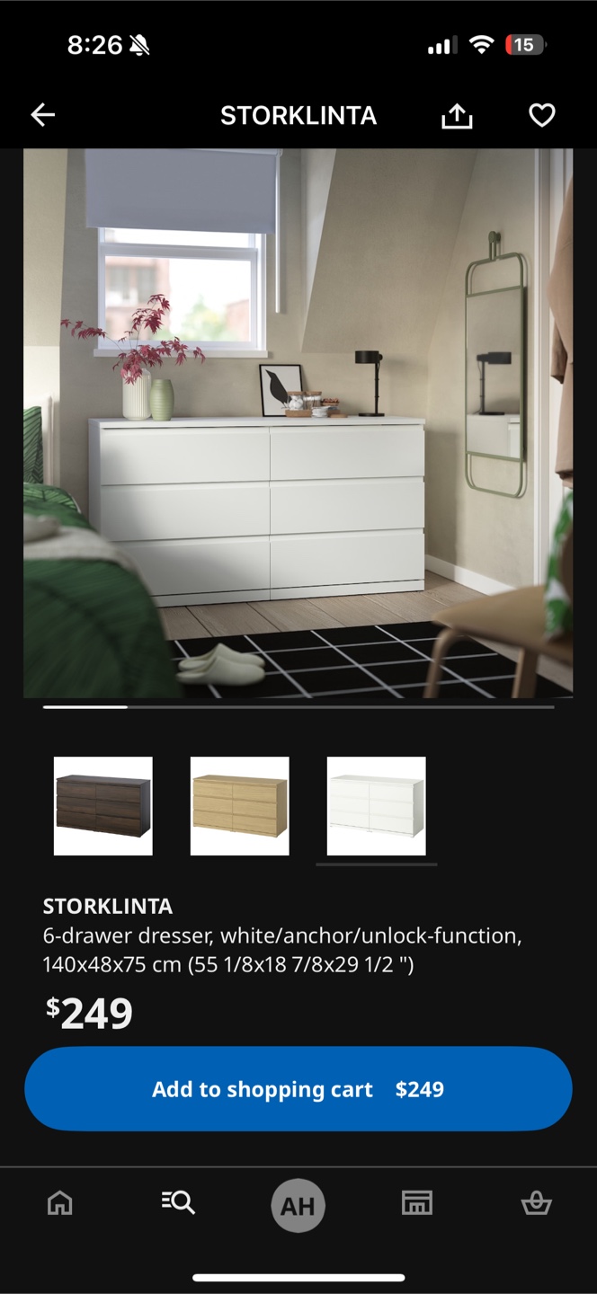 IKEA 6-Drawer Dresser - White - photo 2