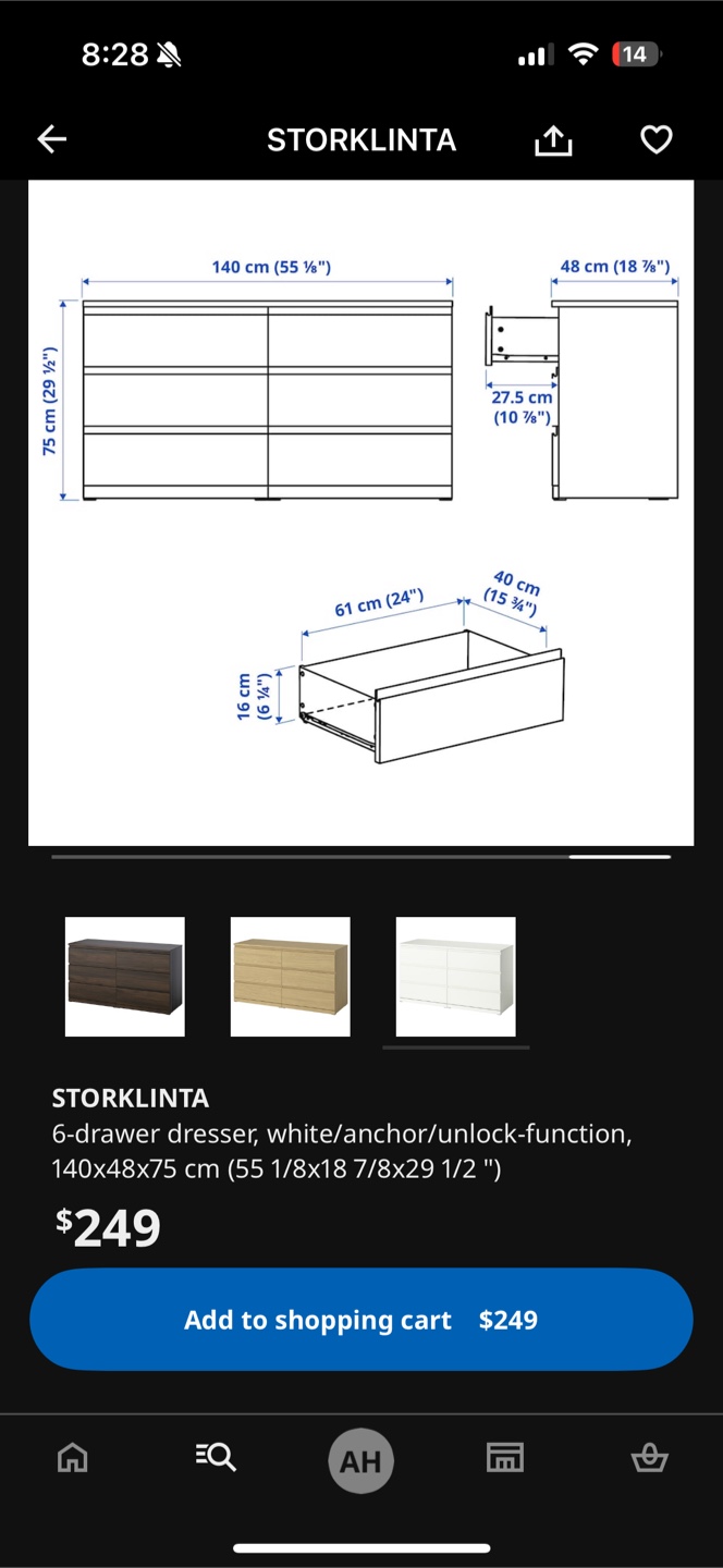 IKEA 6-Drawer Dresser - White - photo 3