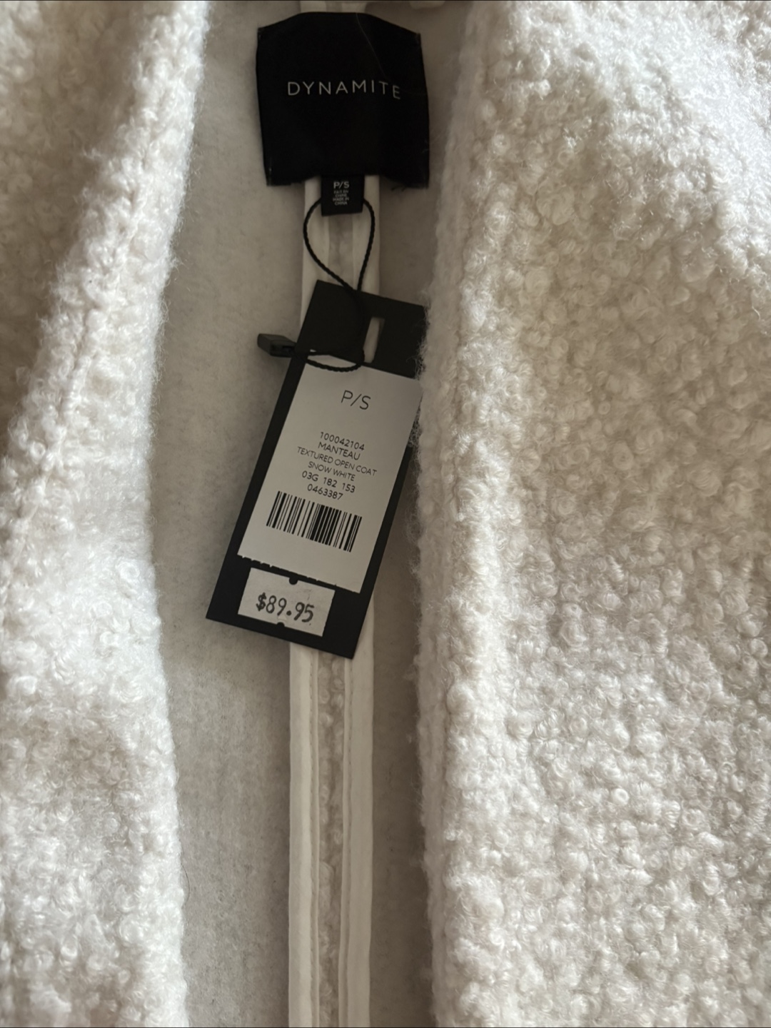 Dynamite Women's Textured Open-Front Coat - Size P/S - photo 2