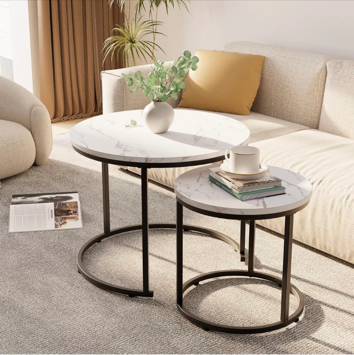 Dual Marble Design Top Coffee Table thumbnail