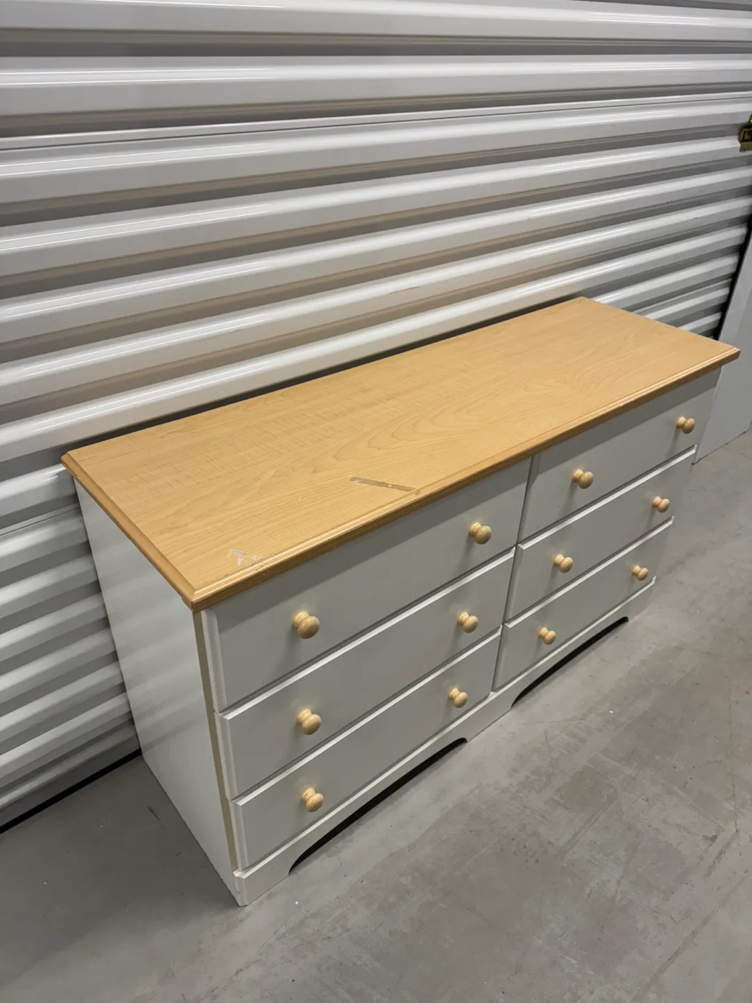 6 Drawer Dresser - White and Oak (Delivery Available) thumbnail