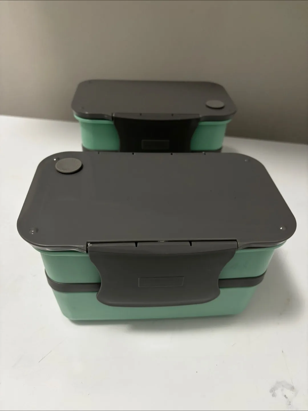 Two-Pack Mint Green Lunchboxes with Ice Packs thumbnail