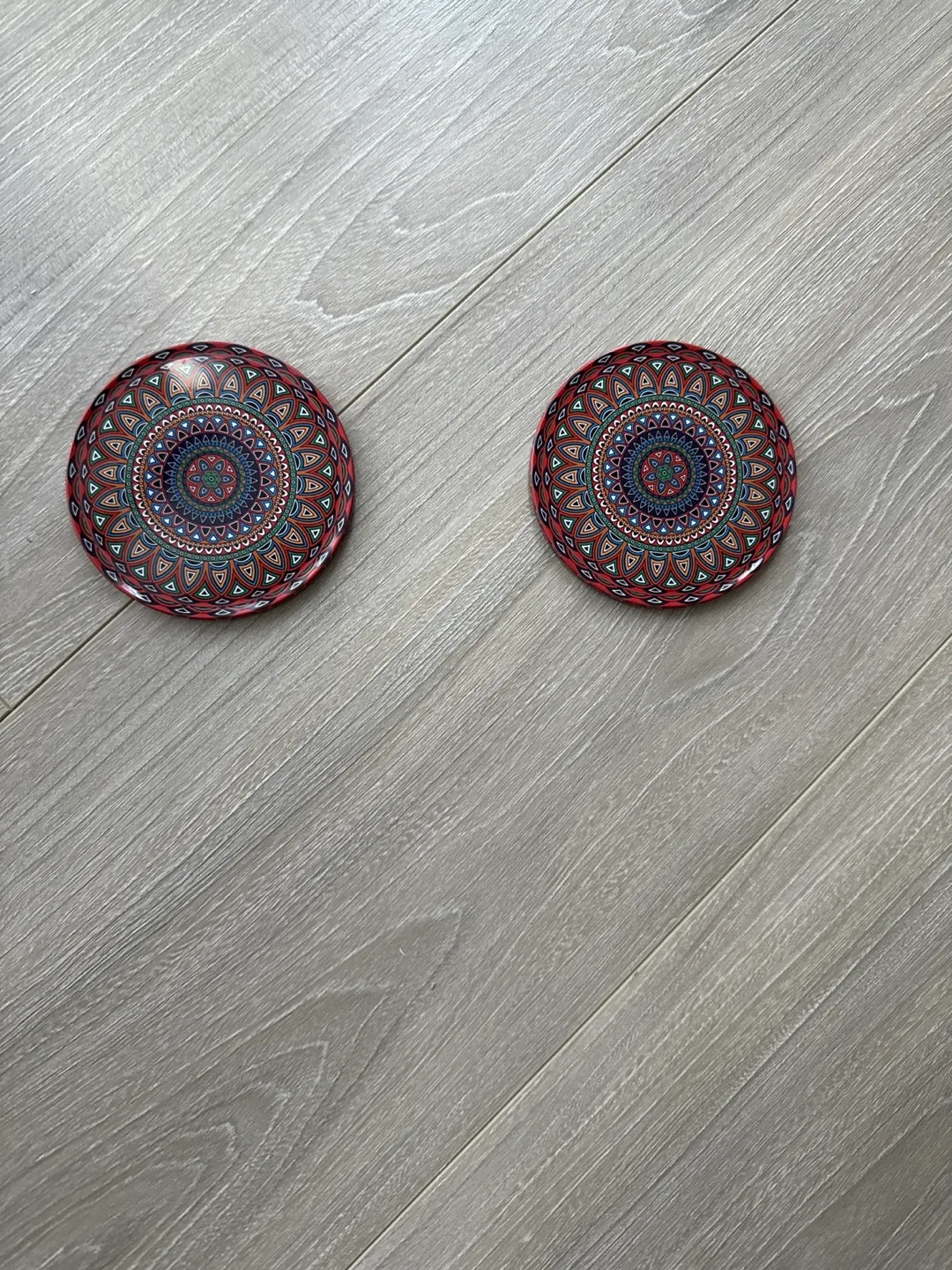 Pair of Decorative Mandala Coasters thumbnail