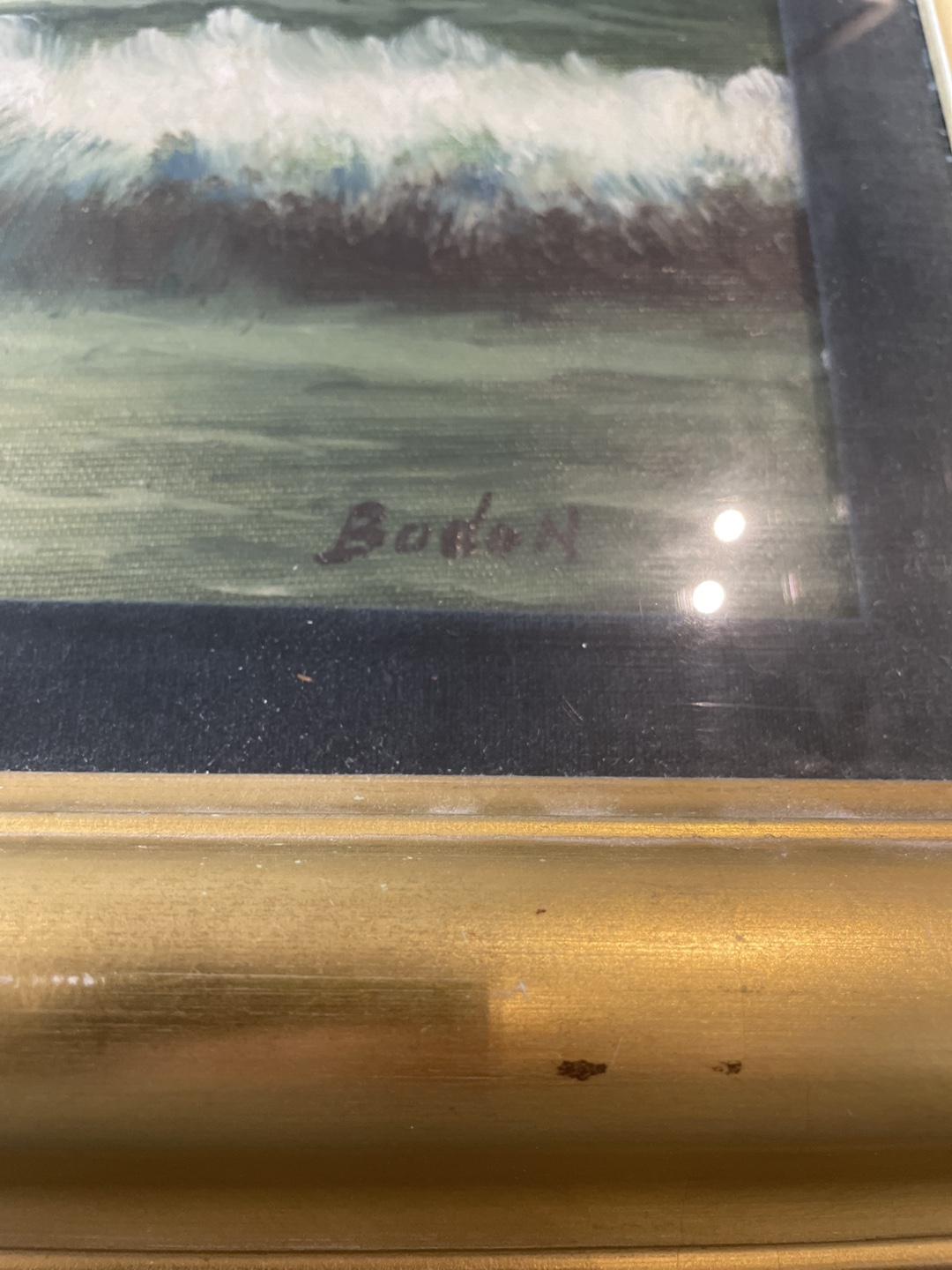 Framed Ocean Wave Painting - photo 2
