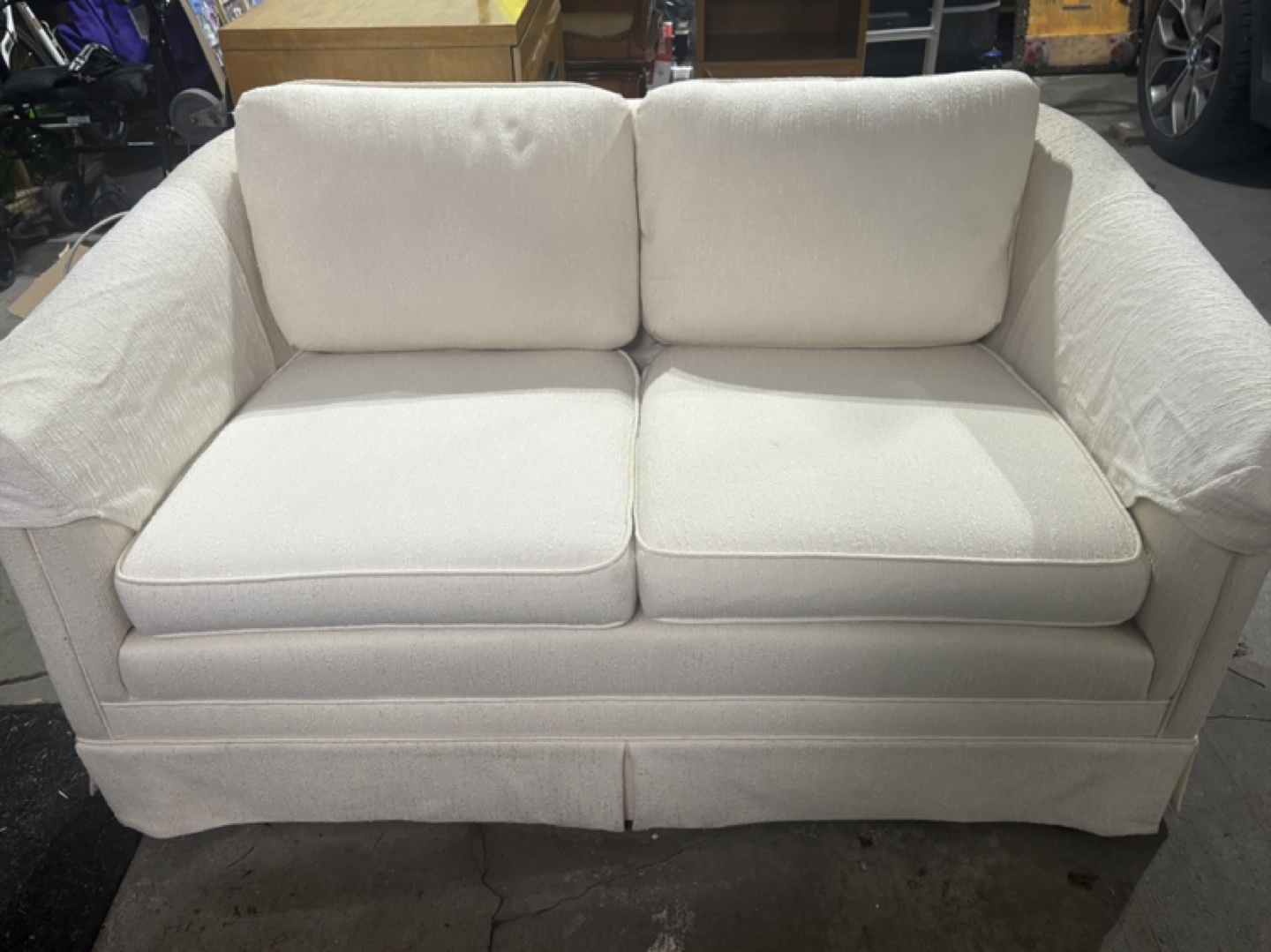 Off-White Two-Seater Sofa - photo 3