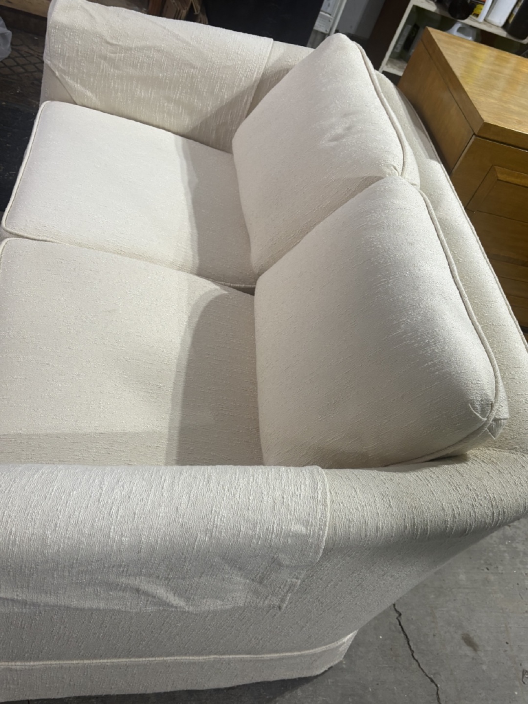 Off-White Two-Seater Sofa - photo 2