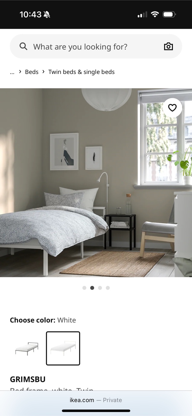 IKEA Twin Bed Frame - White - photo 2
