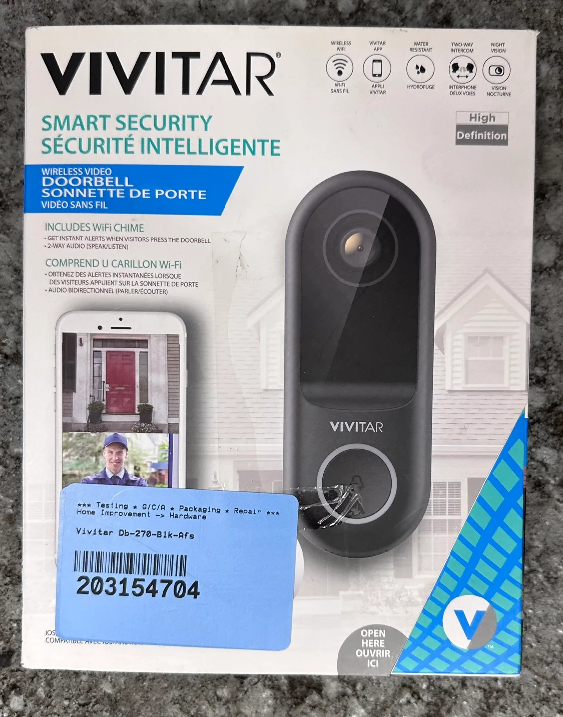 Vivitar Wireless Smart Video Doorbell thumbnail