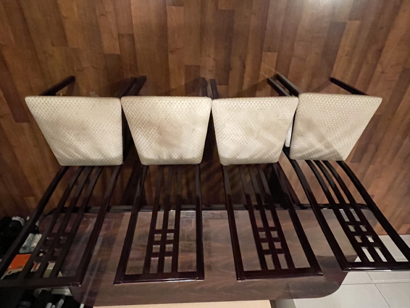 Four- Chair Dining Set(real wood) with Dark Wood Table - photo 5