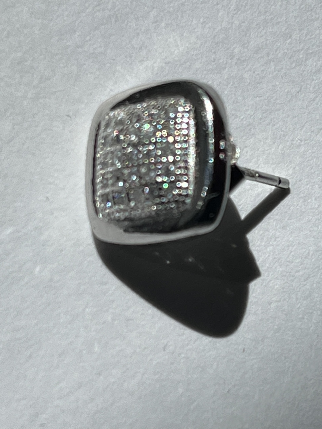 925 Sterling Silver earrings, Square Cubic Zirconia - photo 3