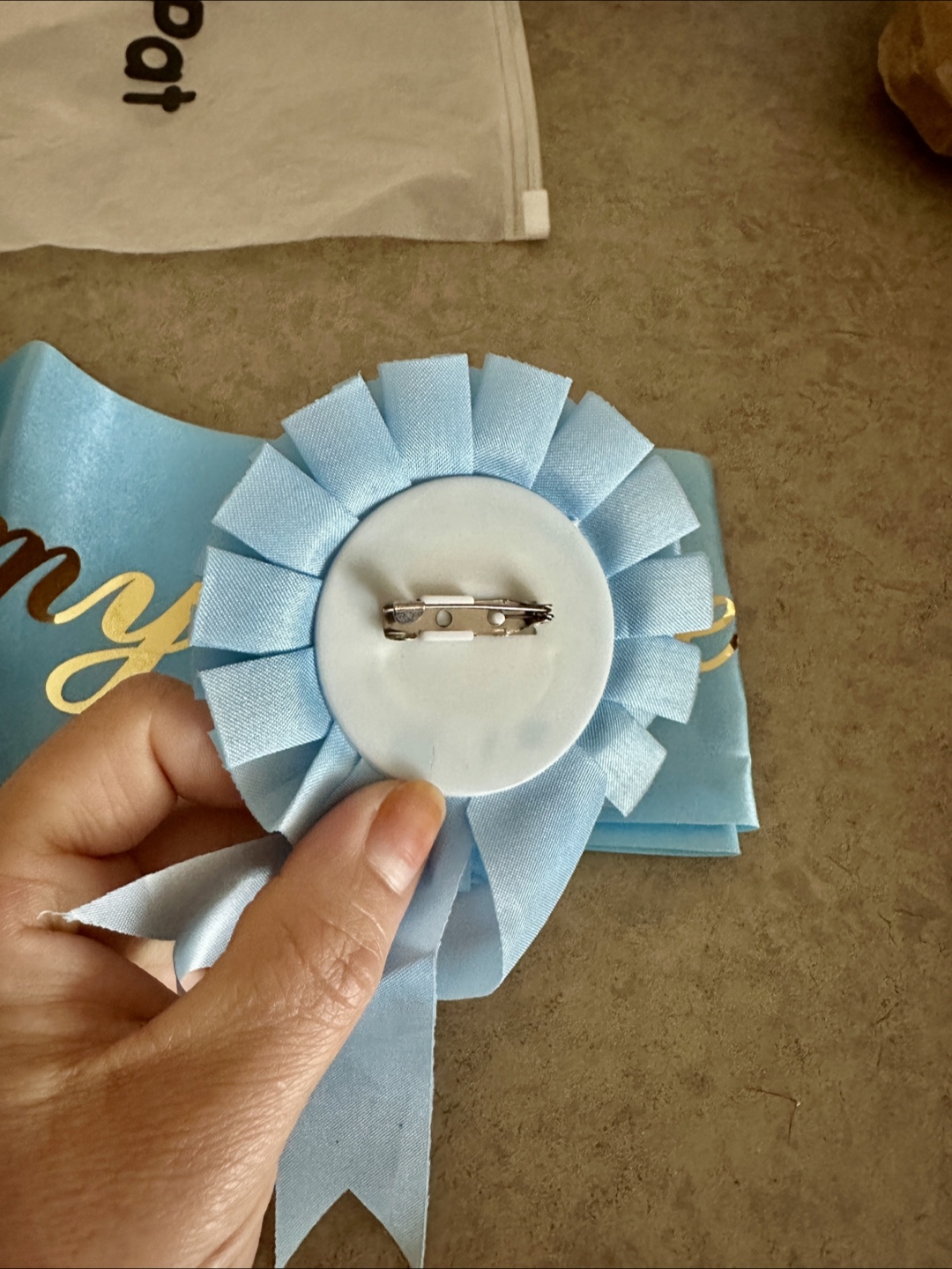 Mommy & Daddy to Be Sash & Pin Set - Baby Shower - photo 2