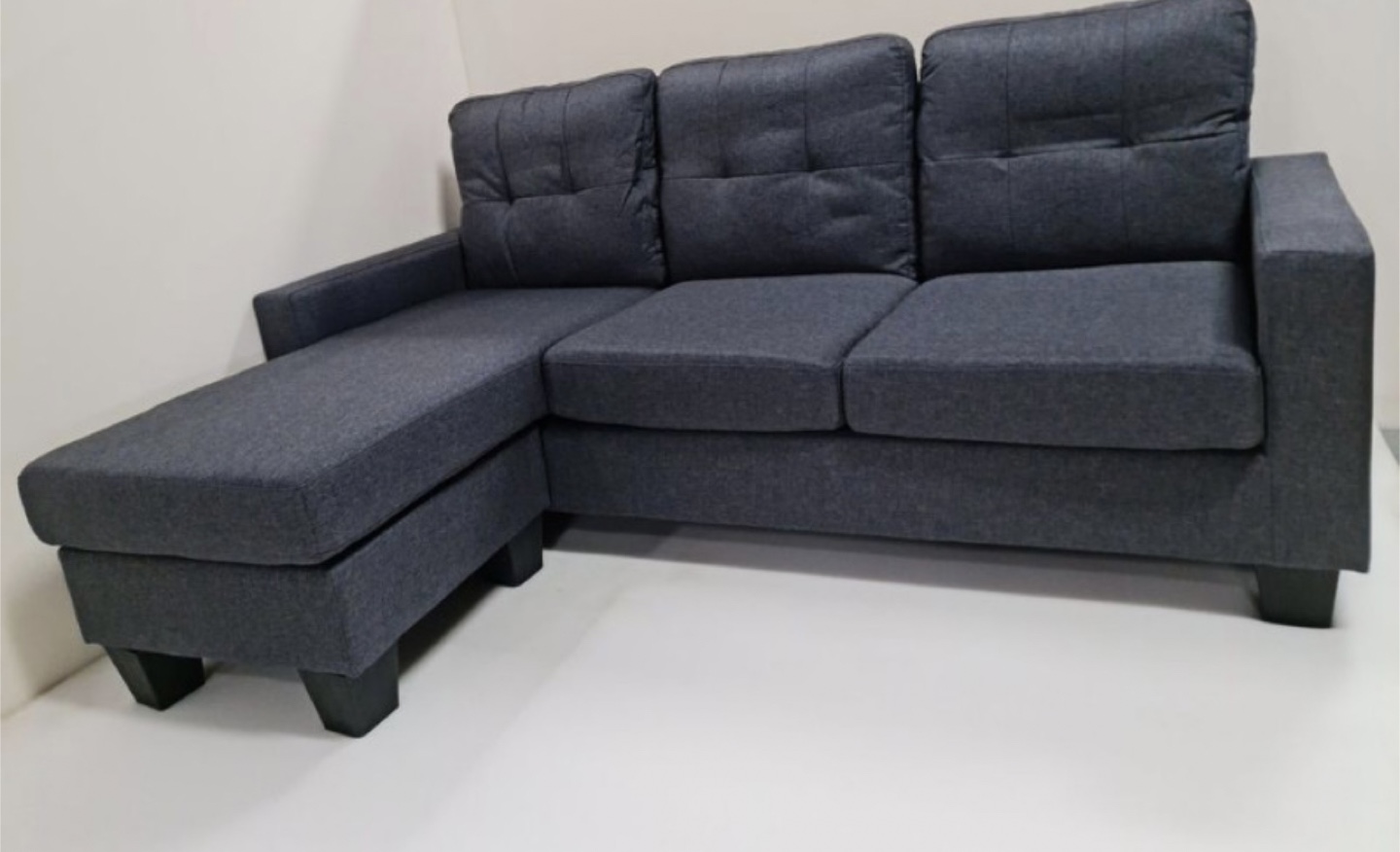 Grey L-Shaped Sectional Sofa