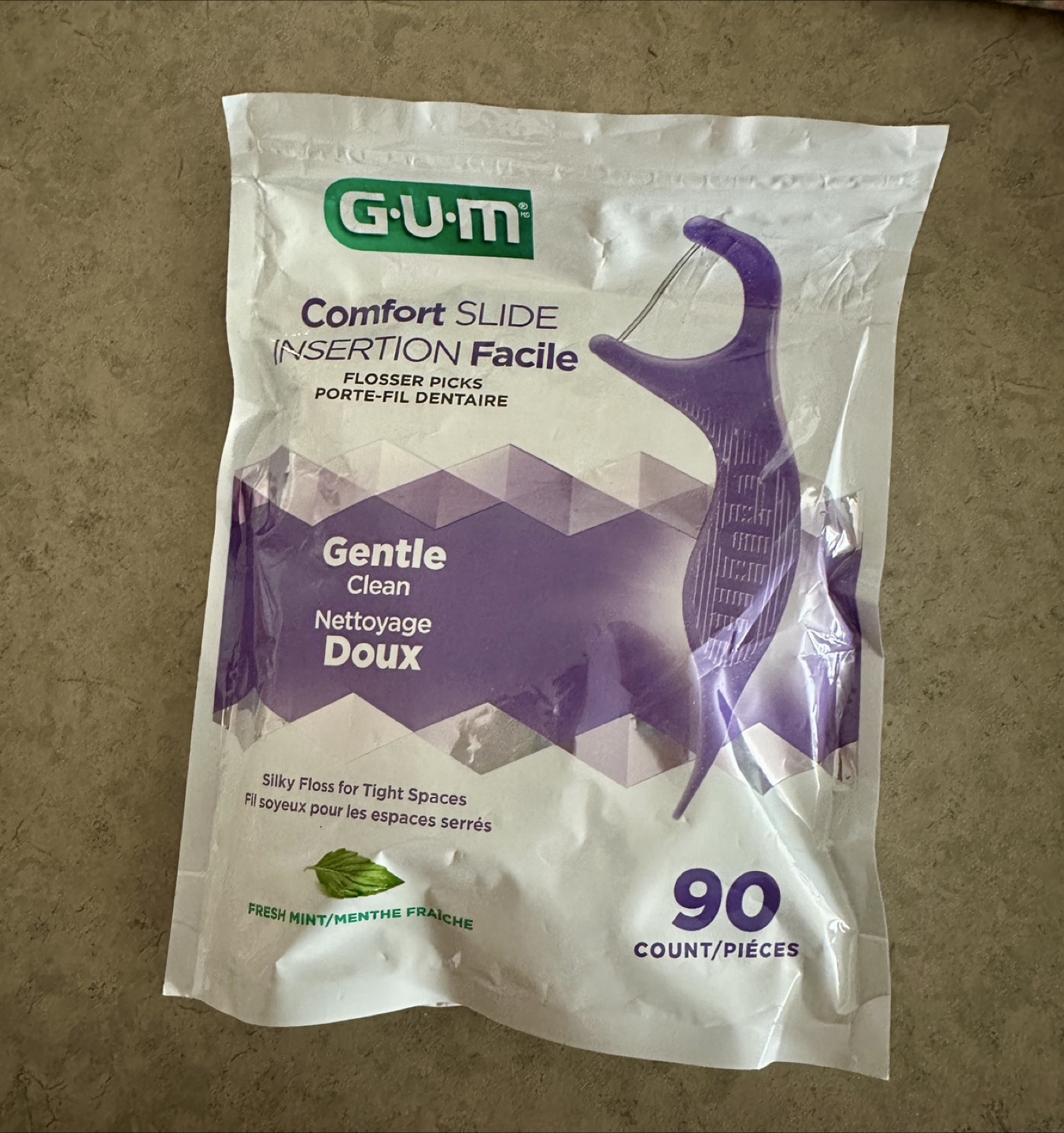 Gum Comfort Slide Floss Picks, 90 count, Fresh Mint