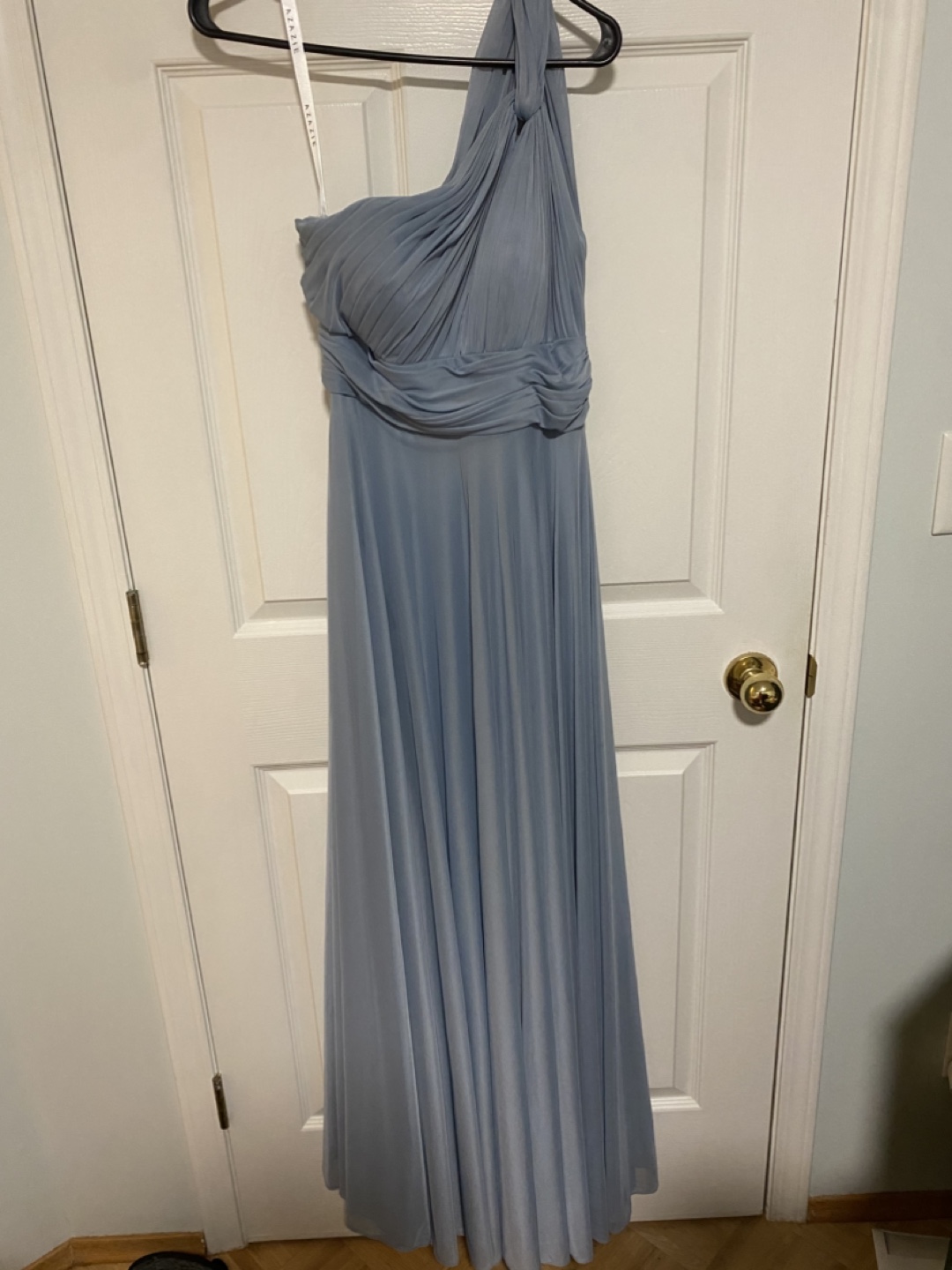 Azazie dusty blue bridesmaid dress - photo 2