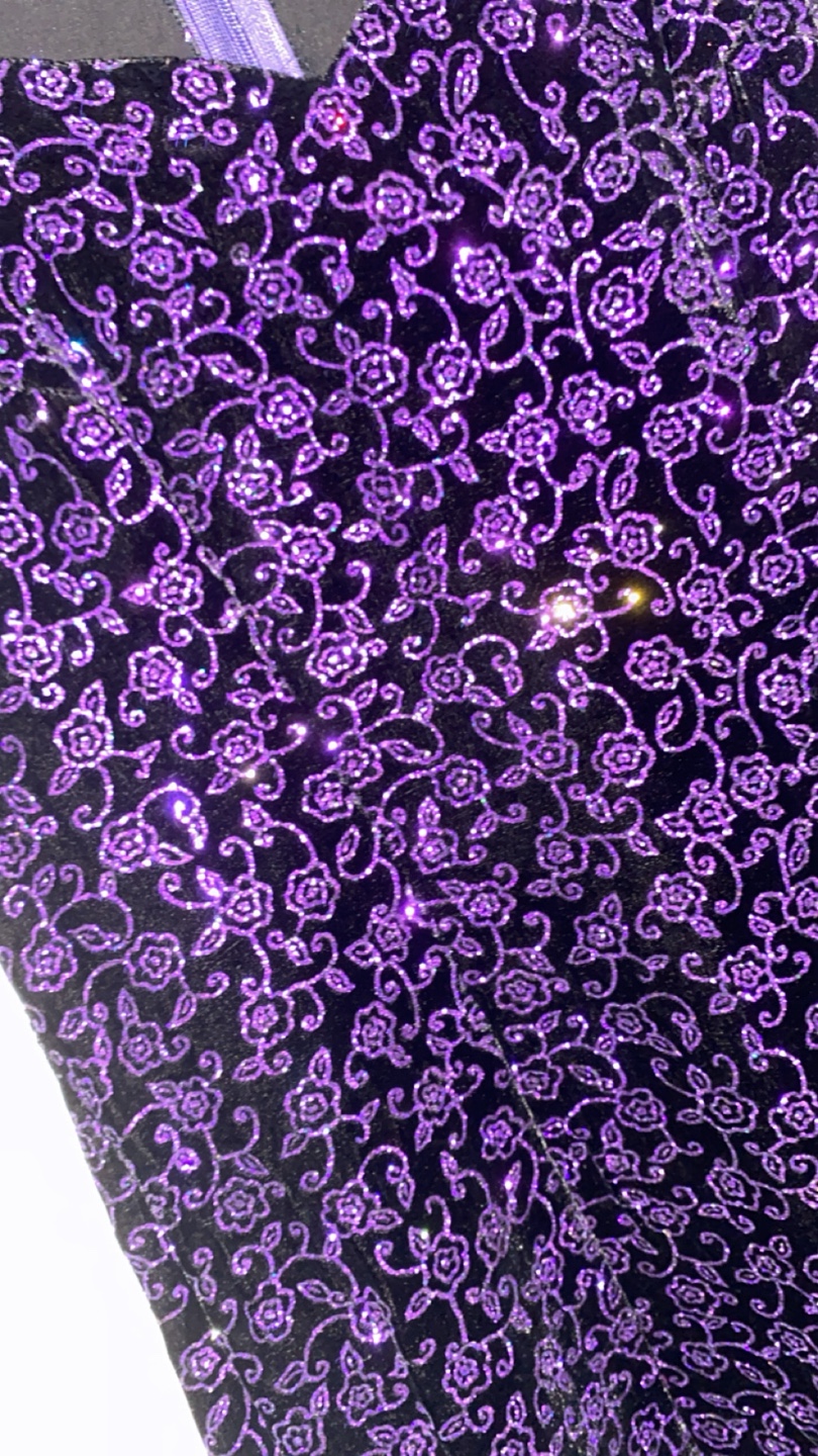 Gorgeous sparkly Purple Velvet long Dress - photo 3