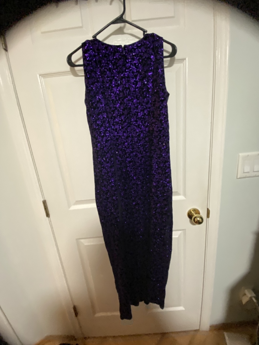 Gorgeous sparkly Purple Velvet long Dress - photo 4