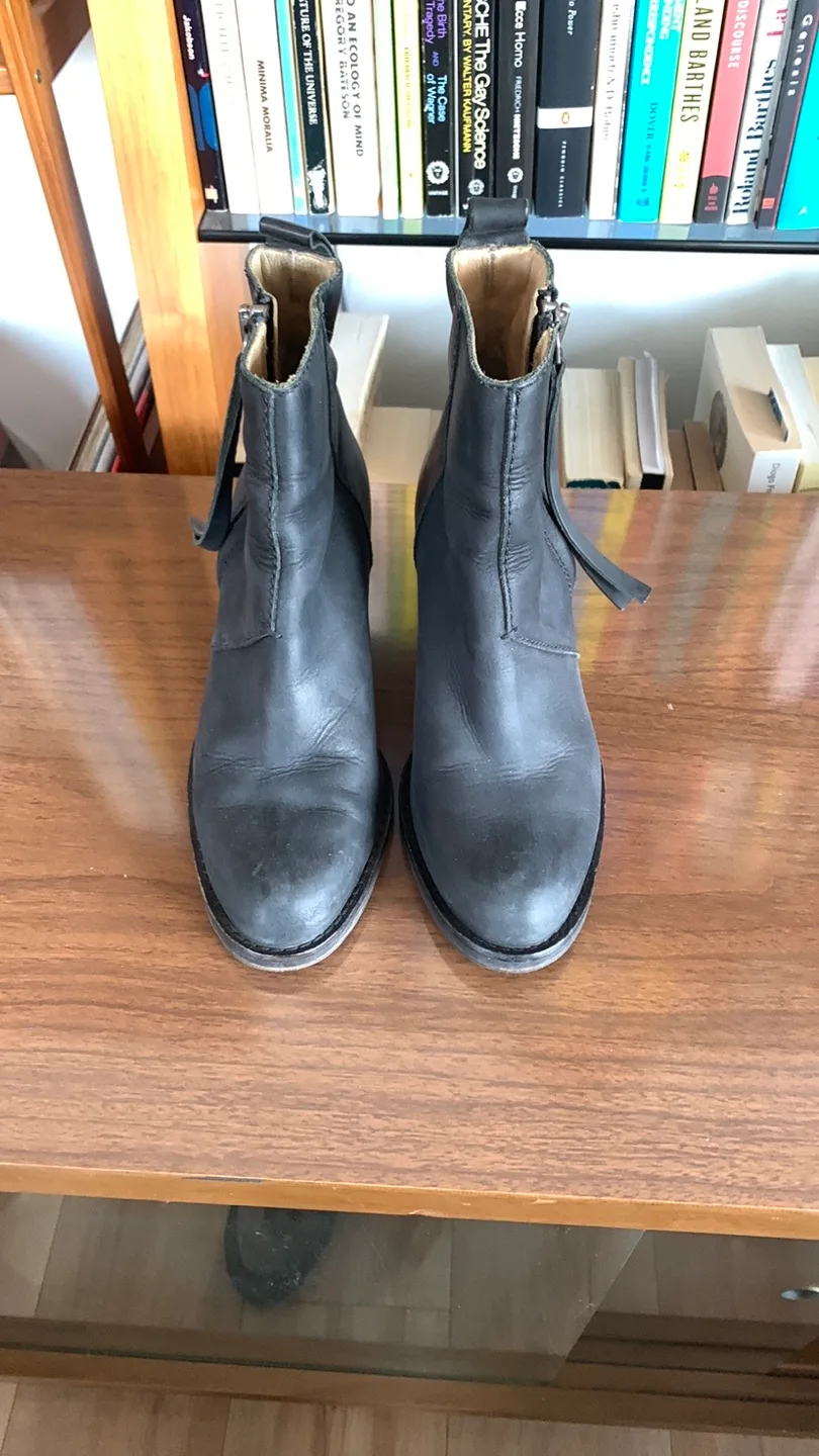 Acne Women's Black Leather Ankle Boots image indicator(3)