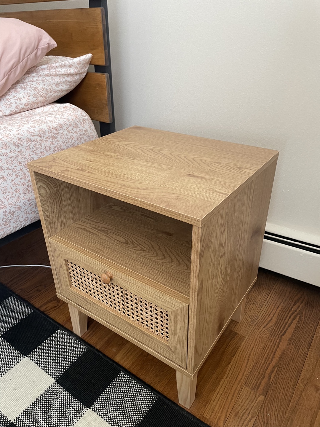 Nightstand with Rattan Drawer (Set of 2) - photo 4