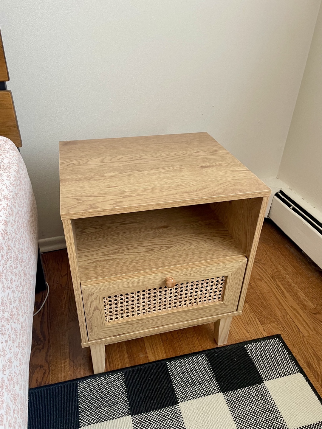 Nightstand with Rattan Drawer (Set of 2) - photo 3