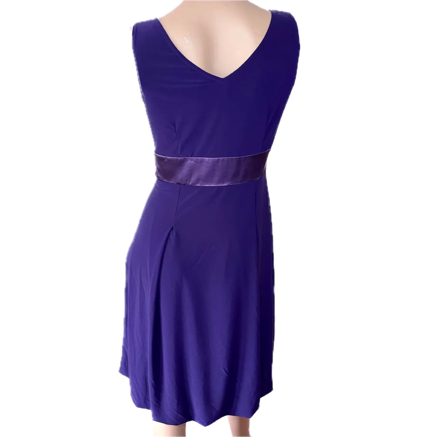 NWT Vtg G & An’ge Purple Party Dress Beaded Satin Sz 4 image indicator(3)