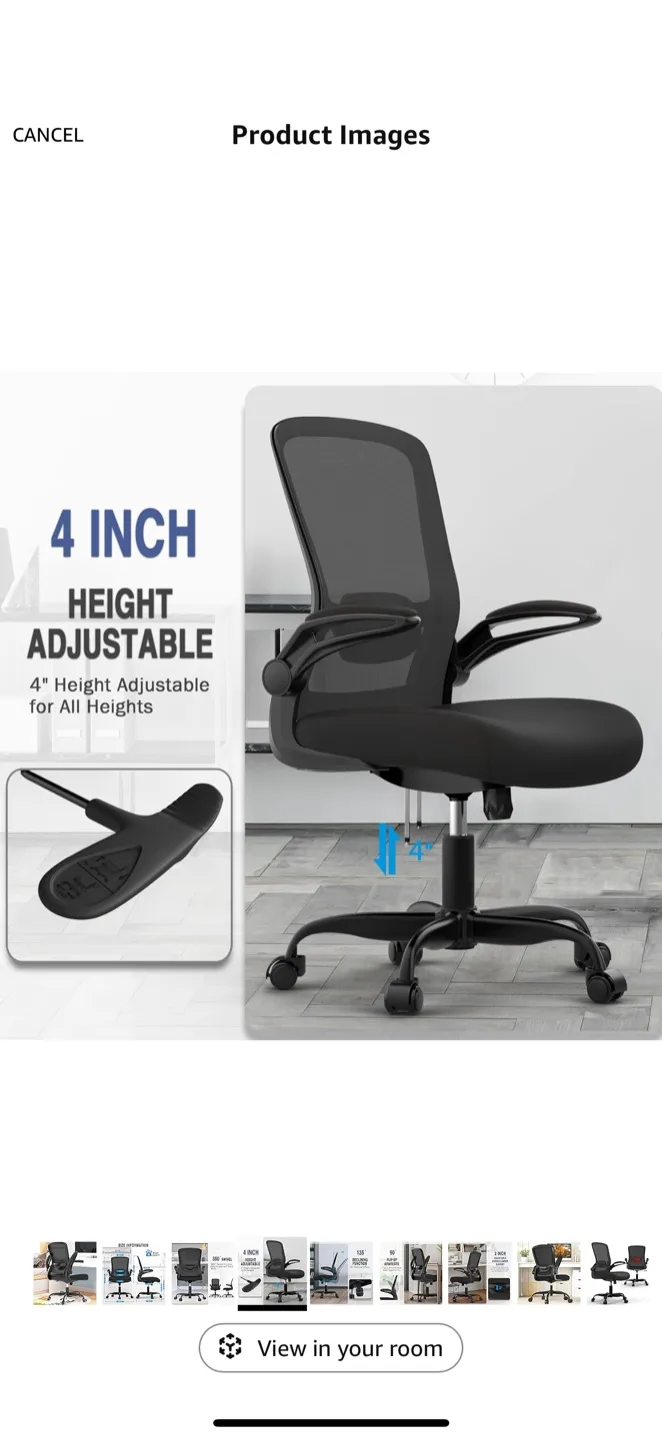Ergonomic Desk Chair with Adjustable Lumbar Support image indicator(4)