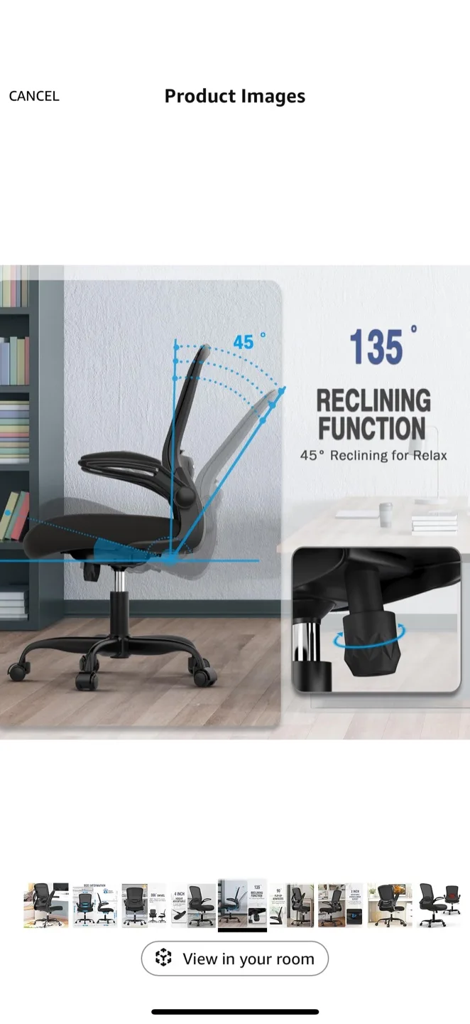 Ergonomic Desk Chair with Adjustable Lumbar Support image indicator(5)