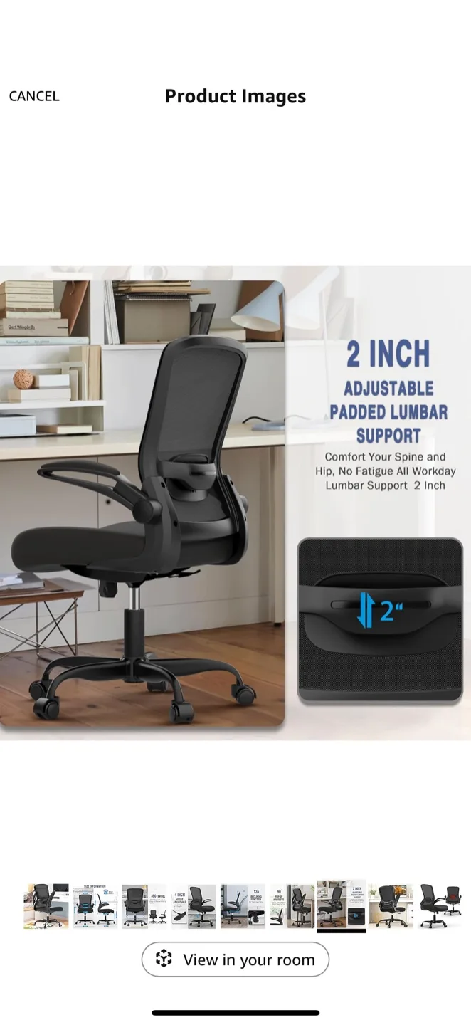 Ergonomic Desk Chair with Adjustable Lumbar Support image indicator(7)