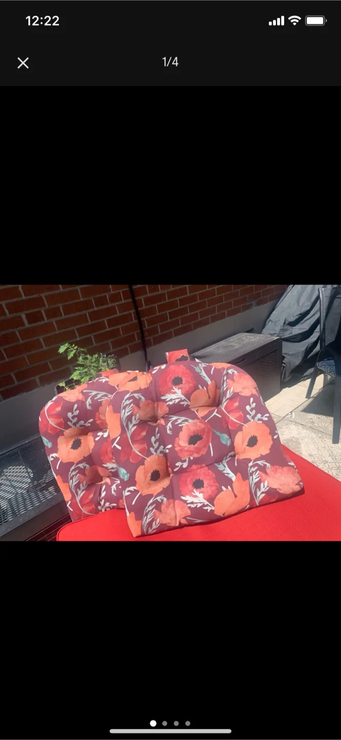 Outdoor Patio Chair Cushions - Floral Print image indicator(2)