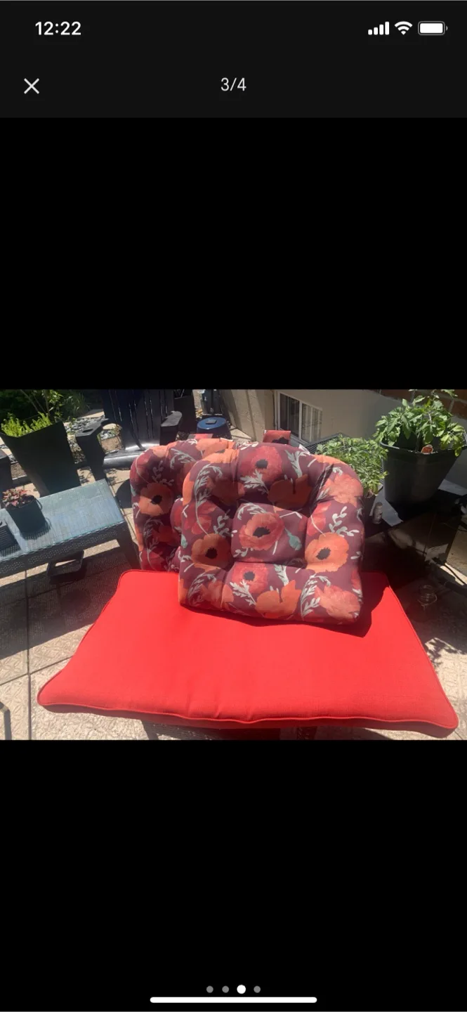 Outdoor Patio Chair Cushions - Floral Print image indicator(3)