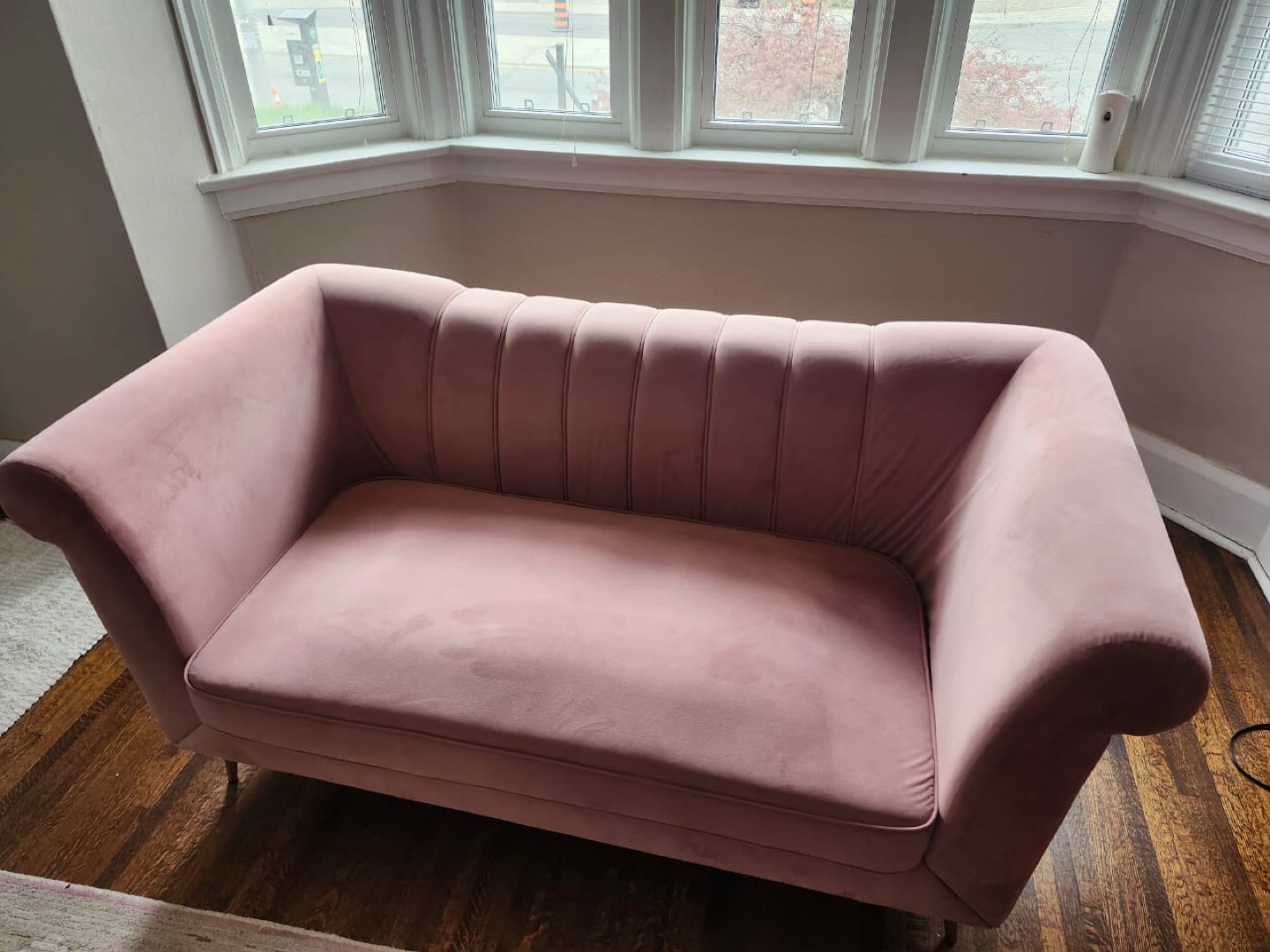 Pink Velvet Couch - photo 2