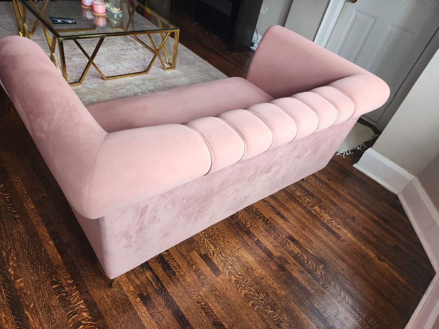 Pink Velvet Couch - photo 3