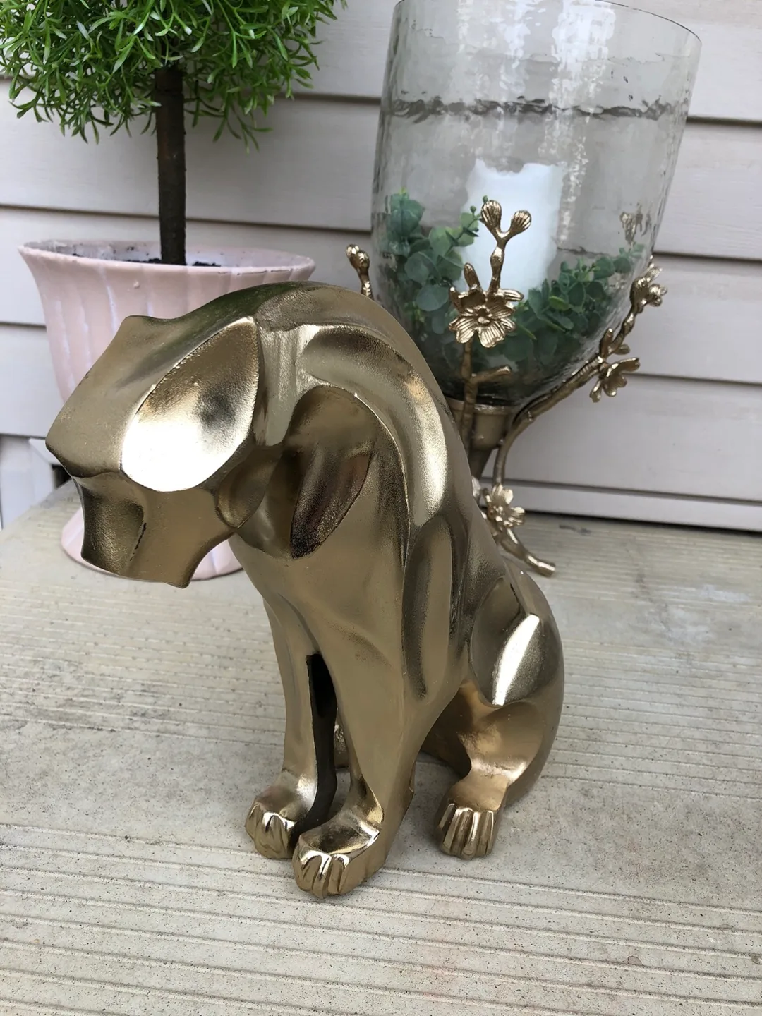 Solid Golden Panther Statue from Homesense thumbnail