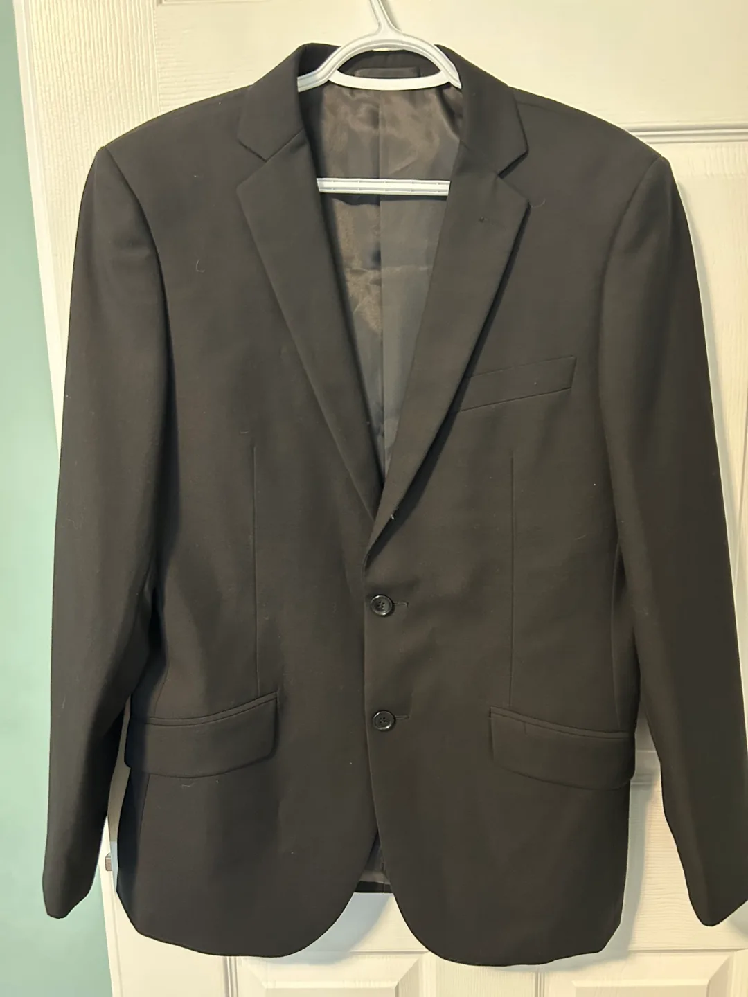 Men's Black Suit Jacket Size S /2 button closure thumbnail