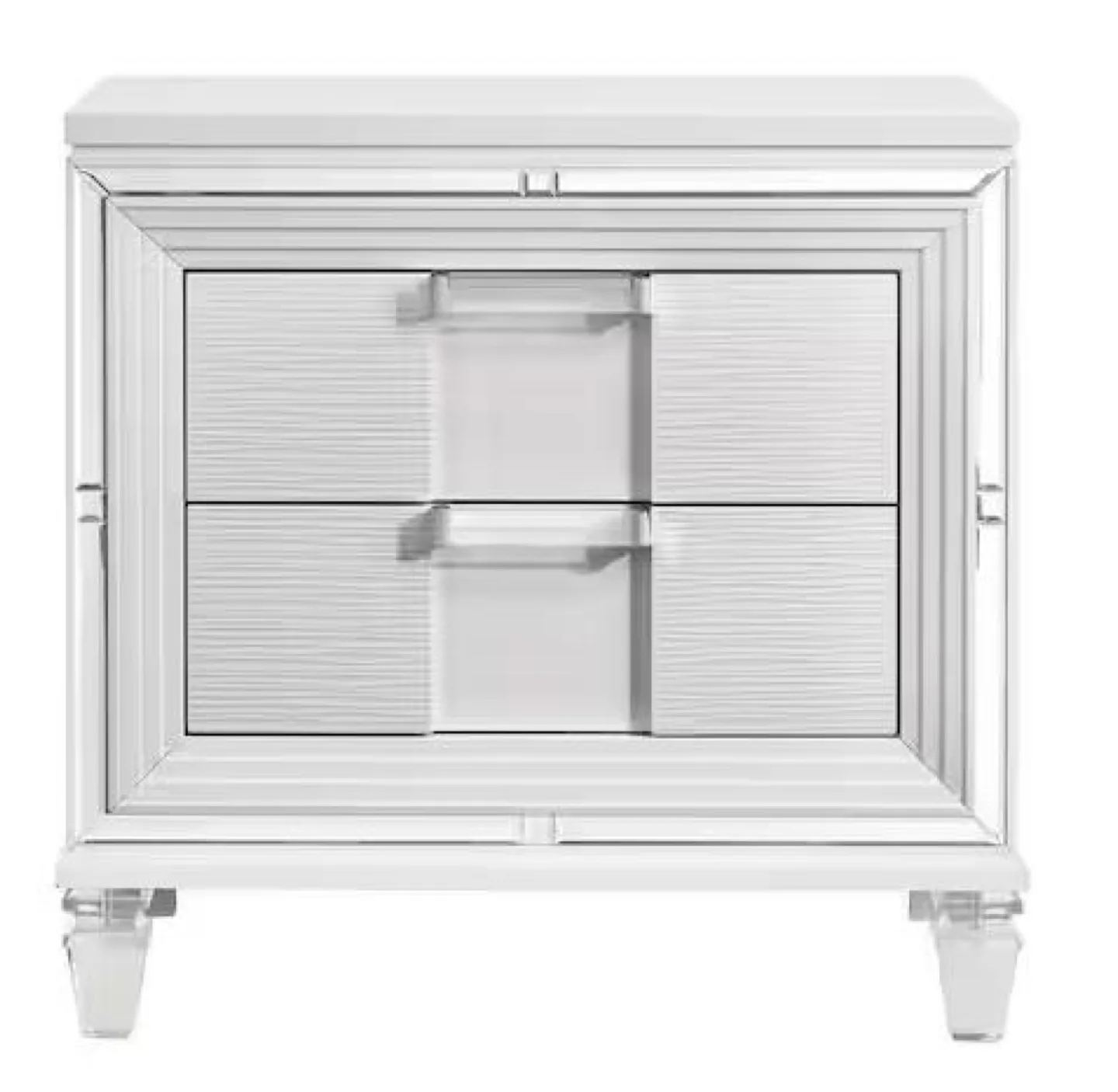 White Bedroom Set with LED Mirror image indicator(4)