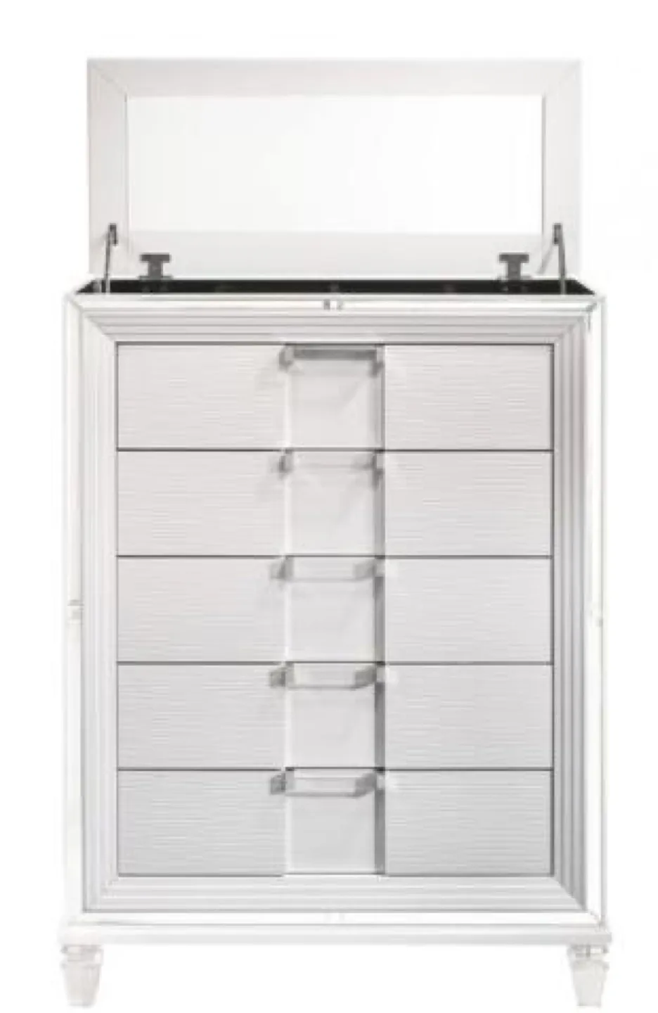 White Bedroom Set with LED Mirror image indicator(5)