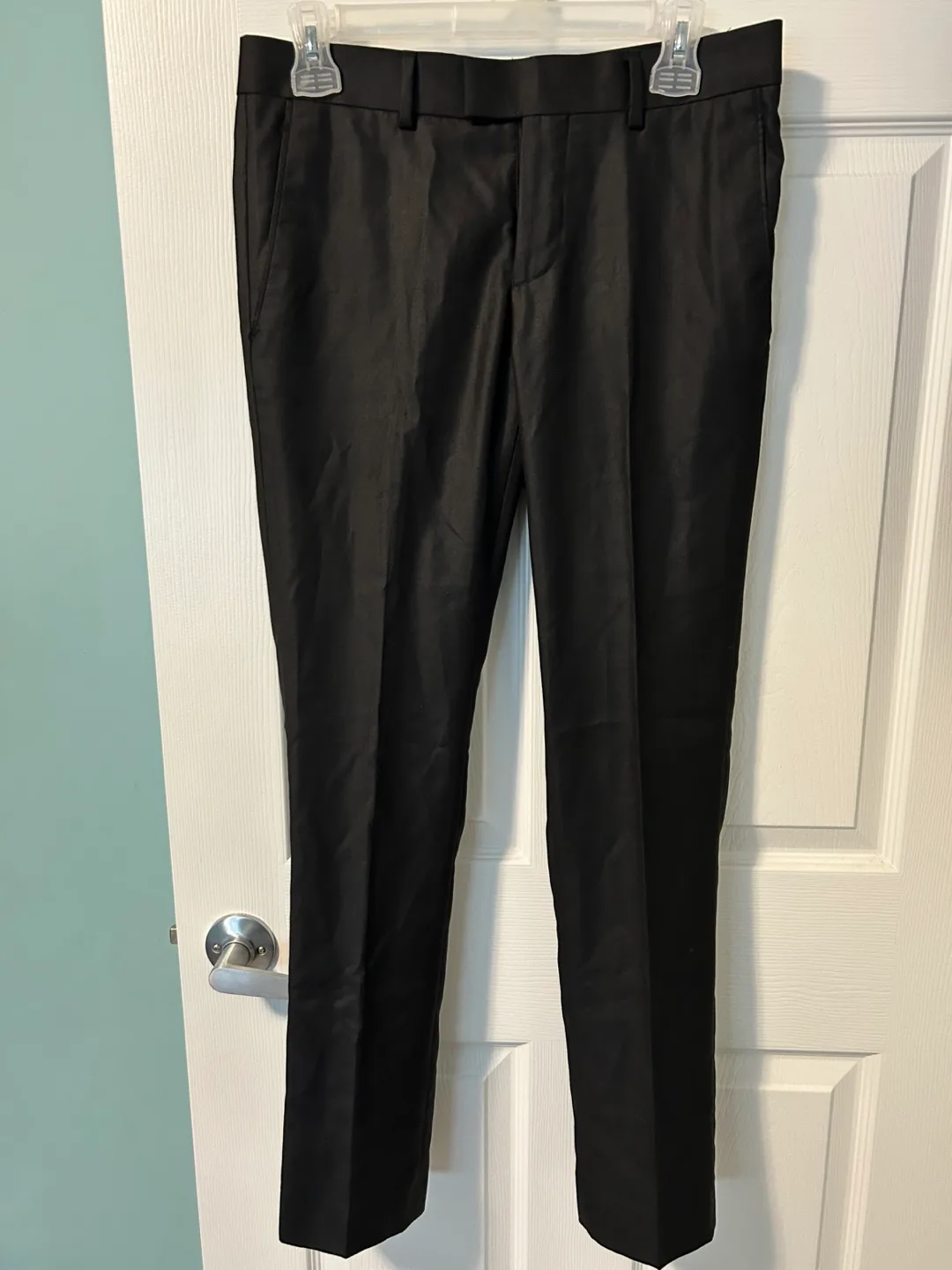 Men's Black Slim Fit Dress Pants - Size 28x32 thumbnail