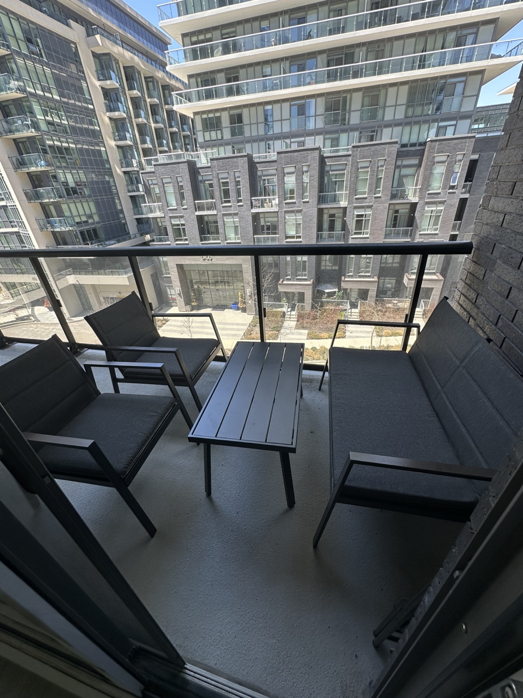 4-Piece Balcony Furniture Set - Chairs and Table