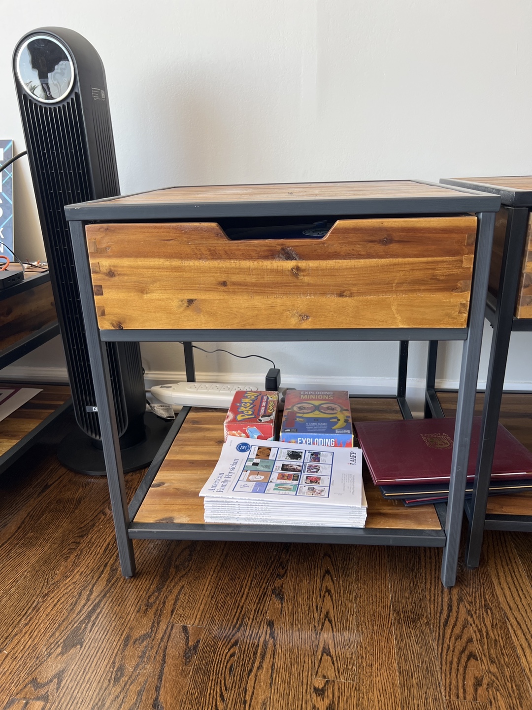 Three Industrial-Style Nightstands with Drawers - photo 4