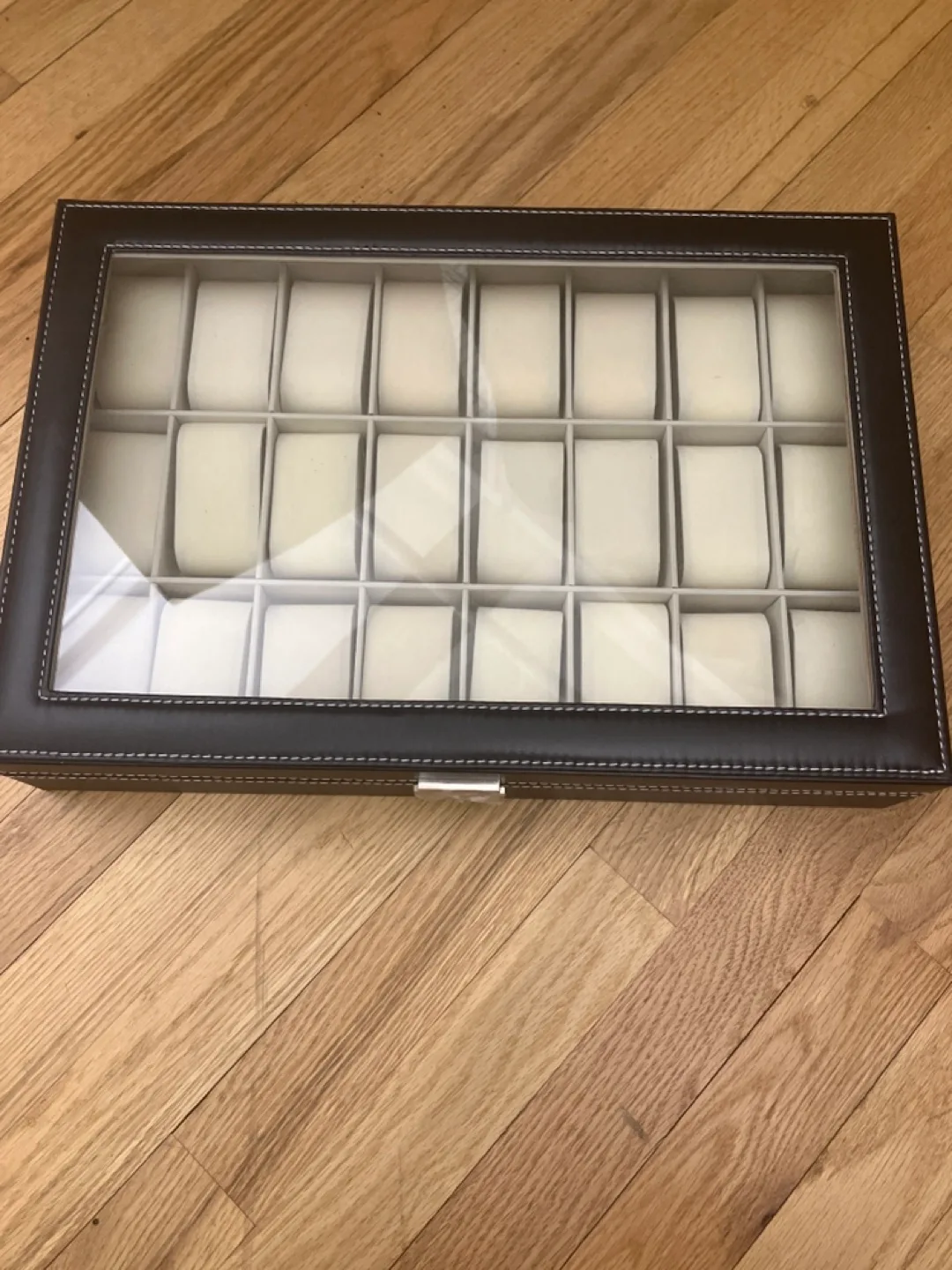 24 Slot Watch Box with Glass Top thumbnail