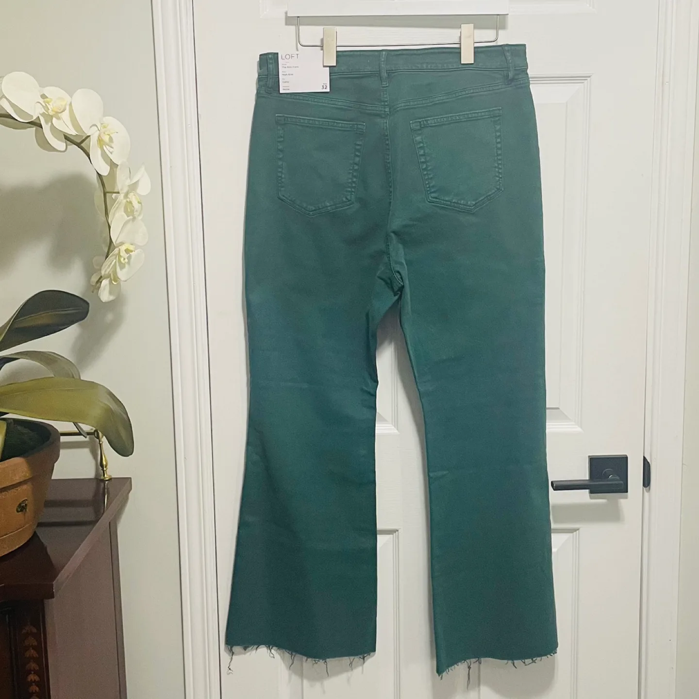 LOFT® Petite Curvy Fresh Cut High Rise Slim Flare Jeans image indicator(3)