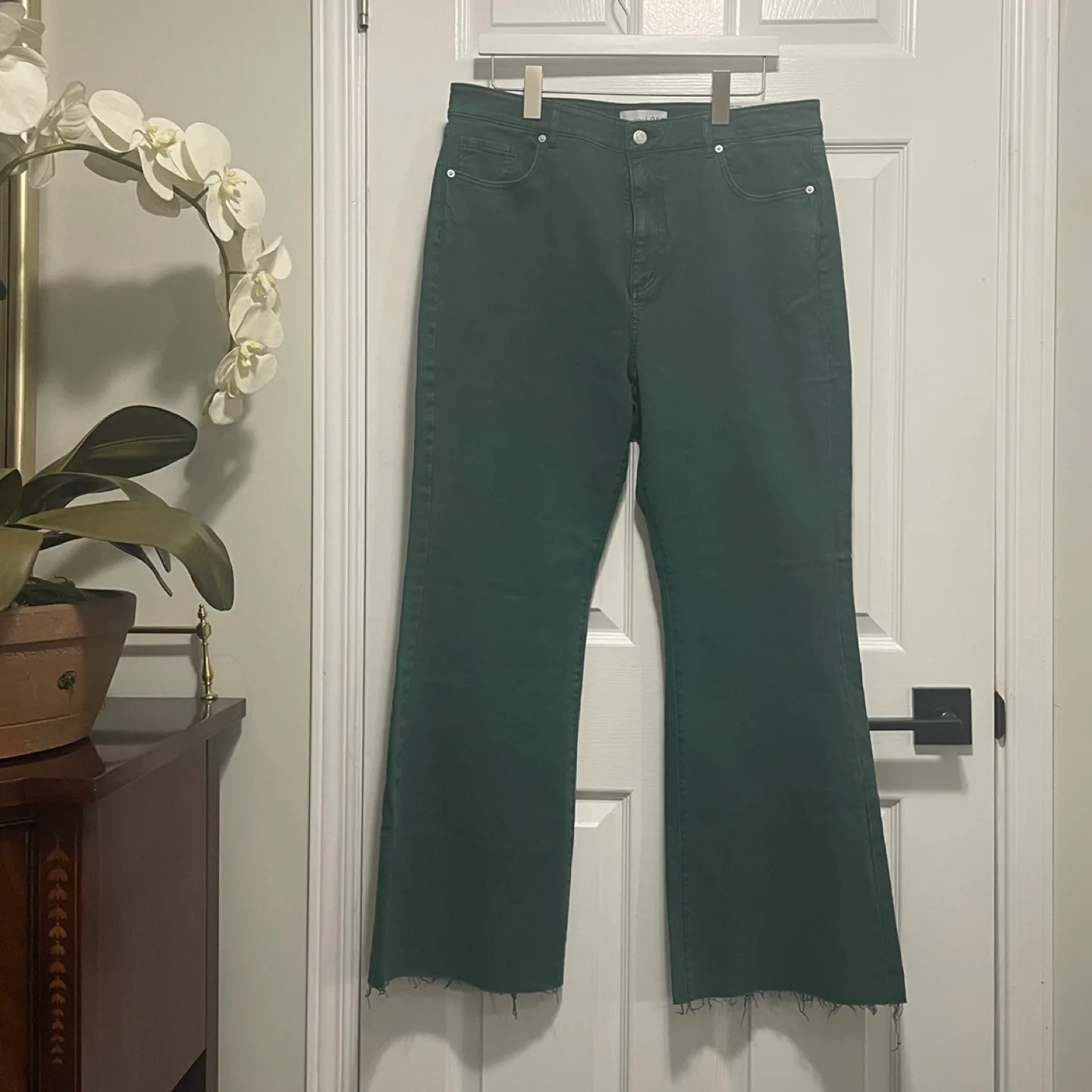 LOFT® Petite Curvy Fresh Cut High Rise Slim Flare Jeans image indicator(2)