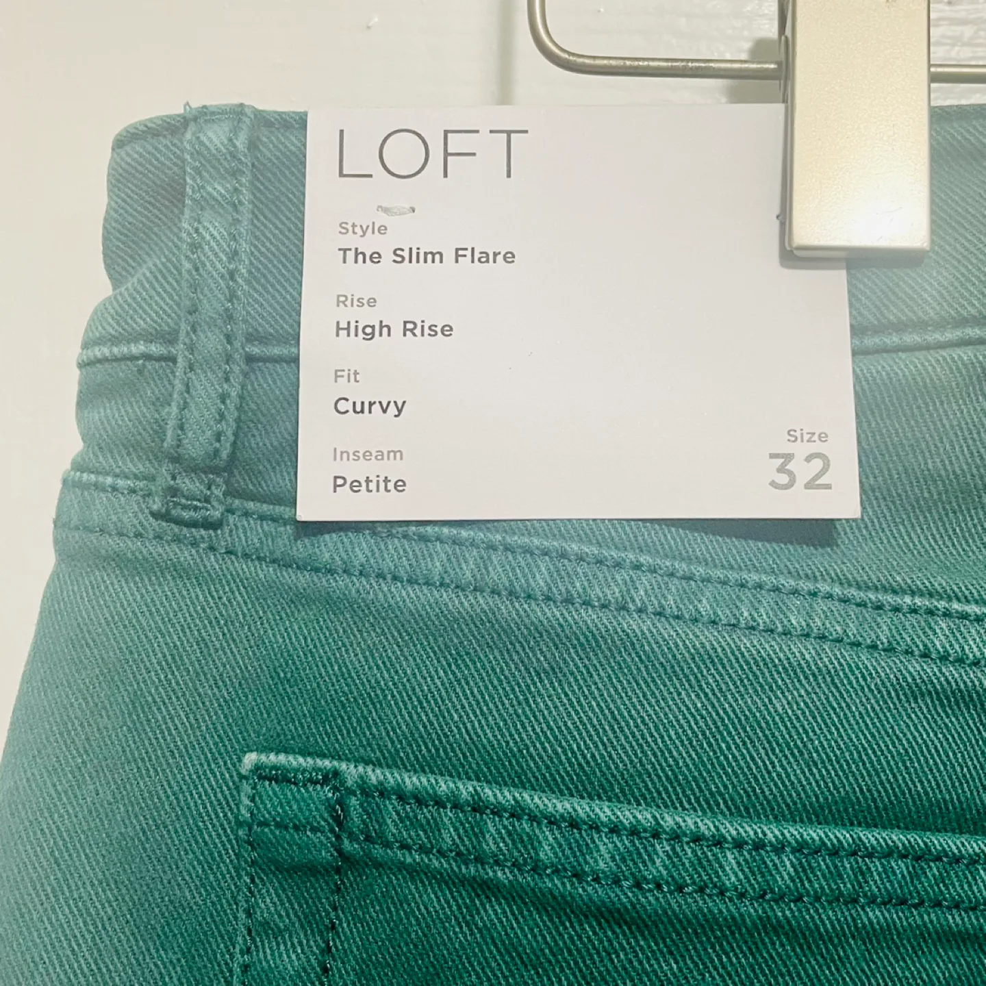 LOFT® Petite Curvy Fresh Cut High Rise Slim Flare Jeans image indicator(5)