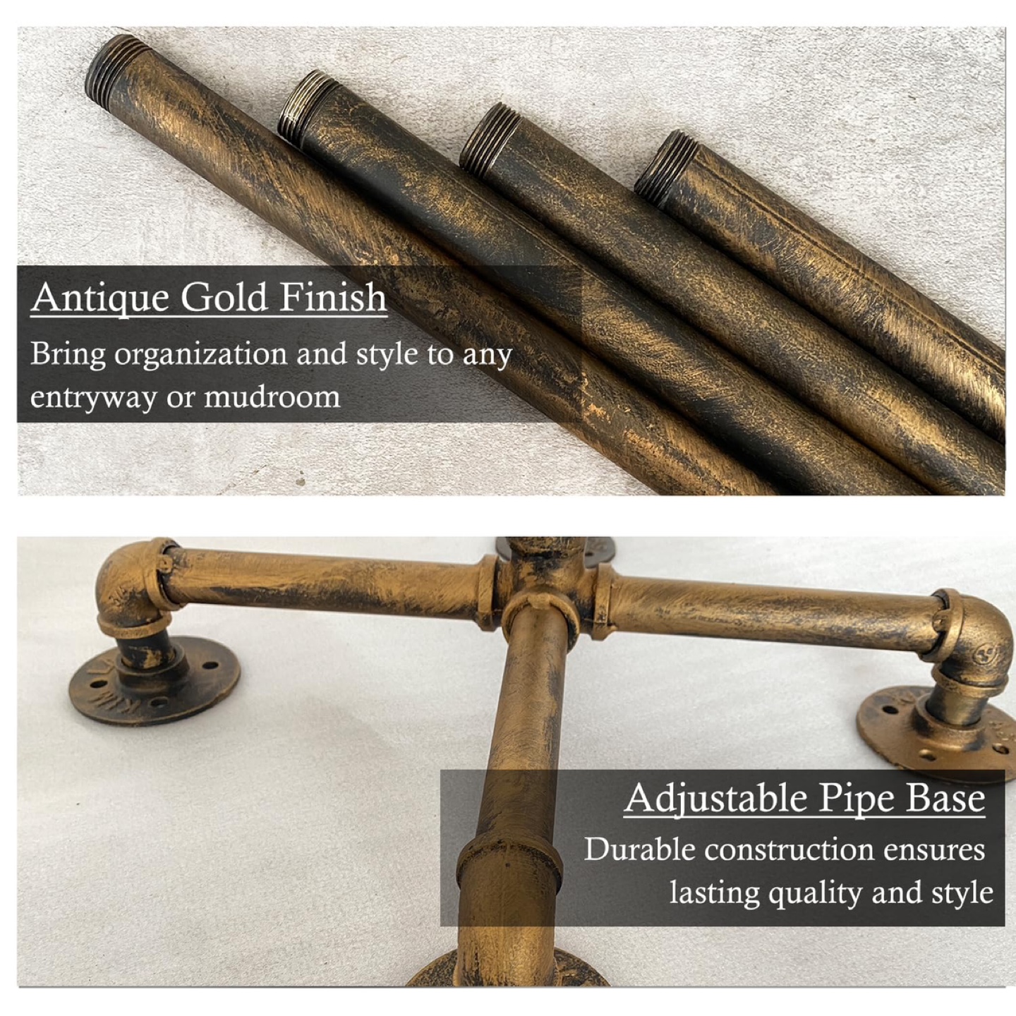 New Industrial Coat Rack, Metal Pipe Freestanding with 6 Hooks - photo 5