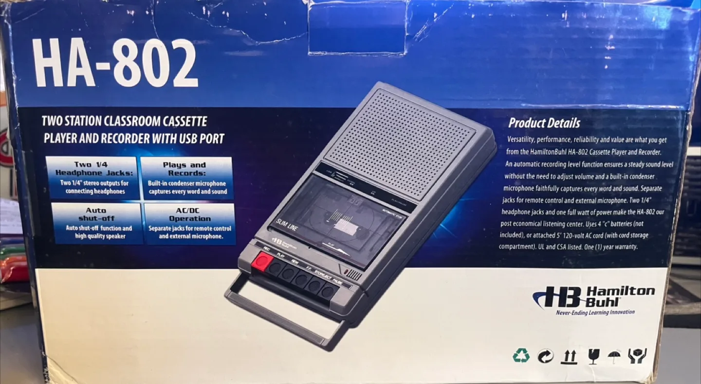 Hamilton Two Station Classroom Cassette Player Recorder with USB thumbnail